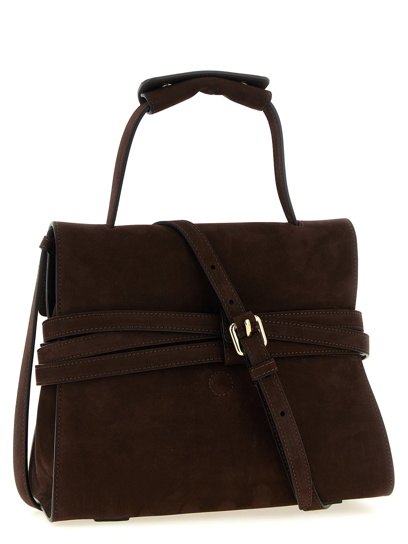Moschino Braune Kalbsleder-Handtasche