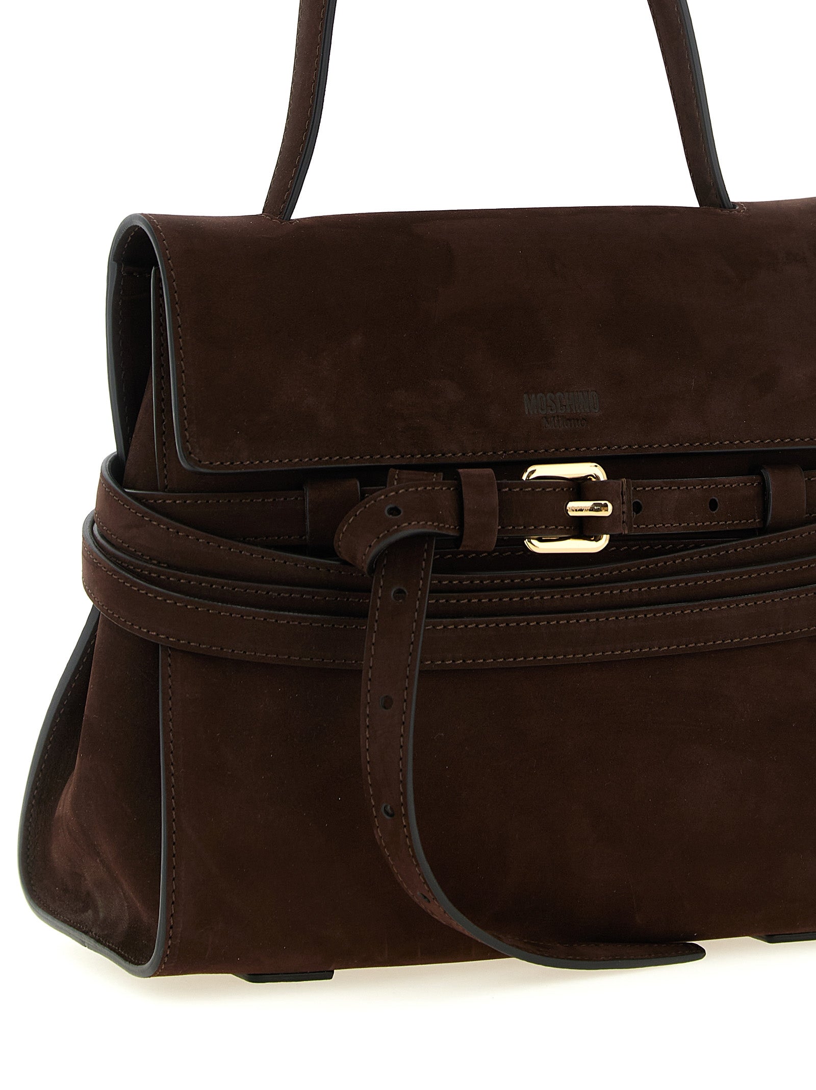 Moschino Braune Kalbsleder-Handtasche