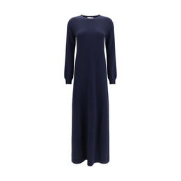 Malo Blaues Kaschmir-Freizeitkleid