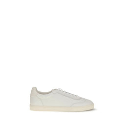 Brunello Cucinelli Weiße Deer Low-Top-Sneaker