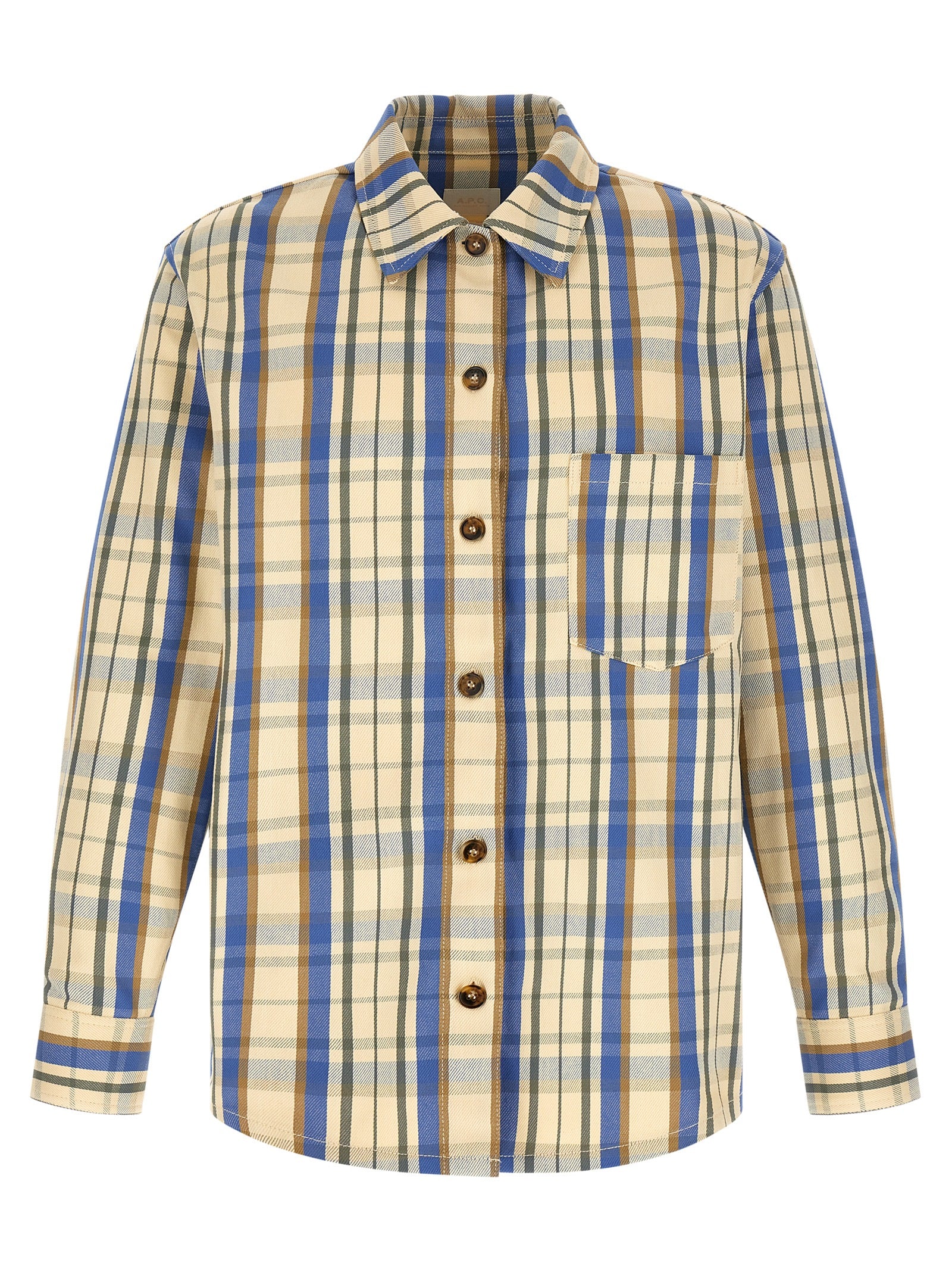 A.P.C. Zweifarbige Baumwollbluse