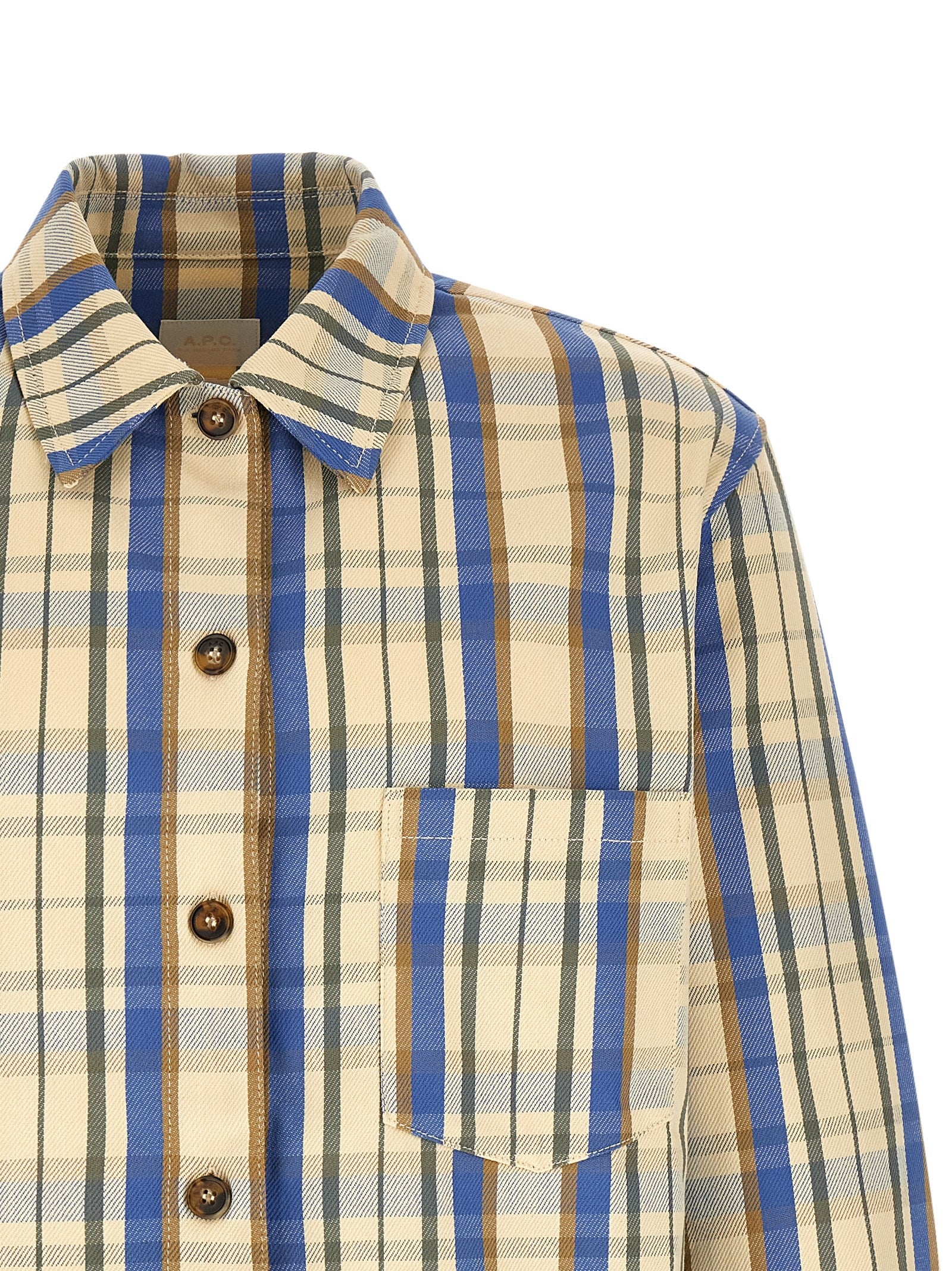 A.P.C. Zweifarbige Baumwollbluse