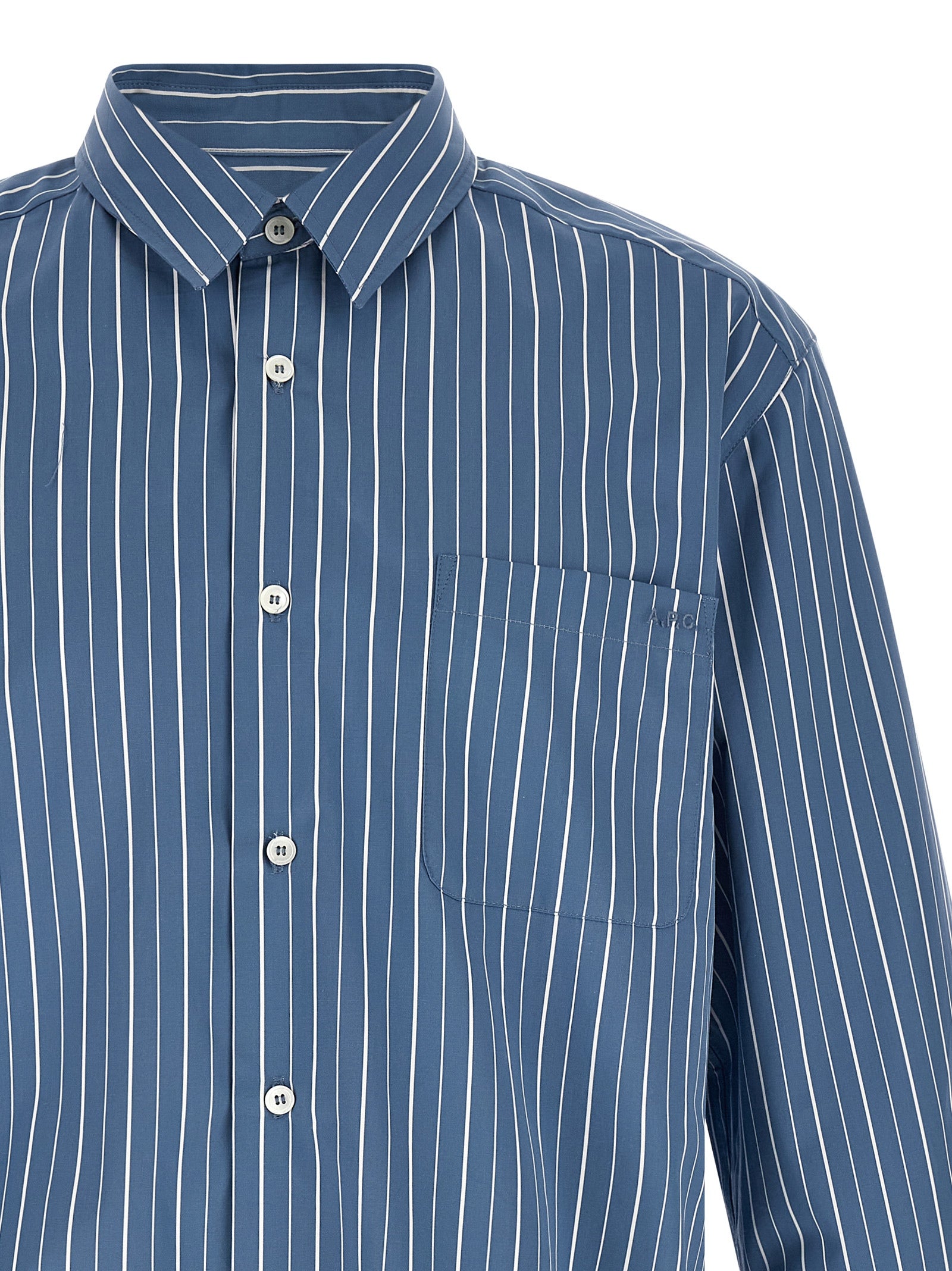 A.P.C. Blaue Baumwollbluse