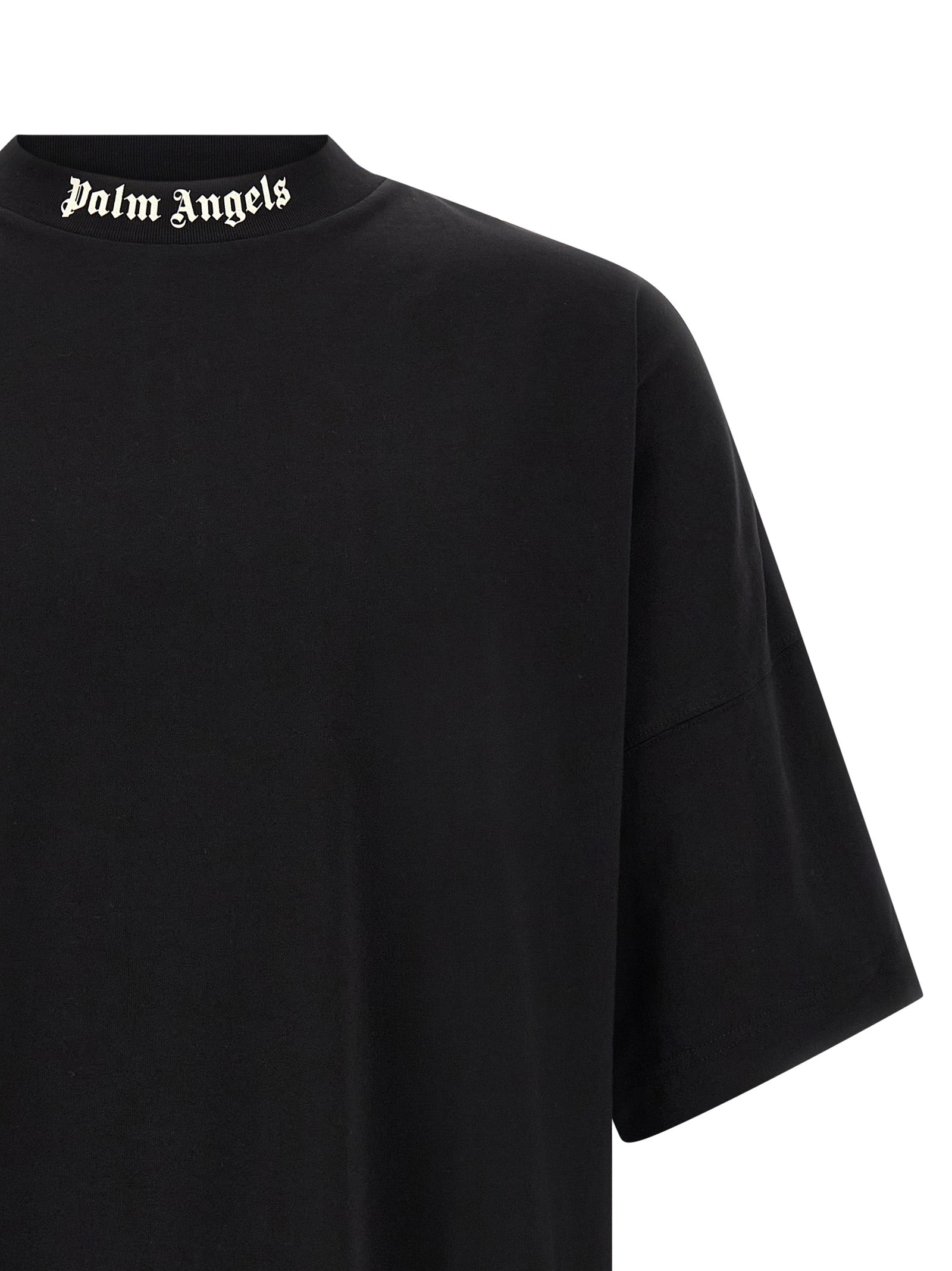 Palm Angels Schwarzes Baumwoll-T-Shirt
