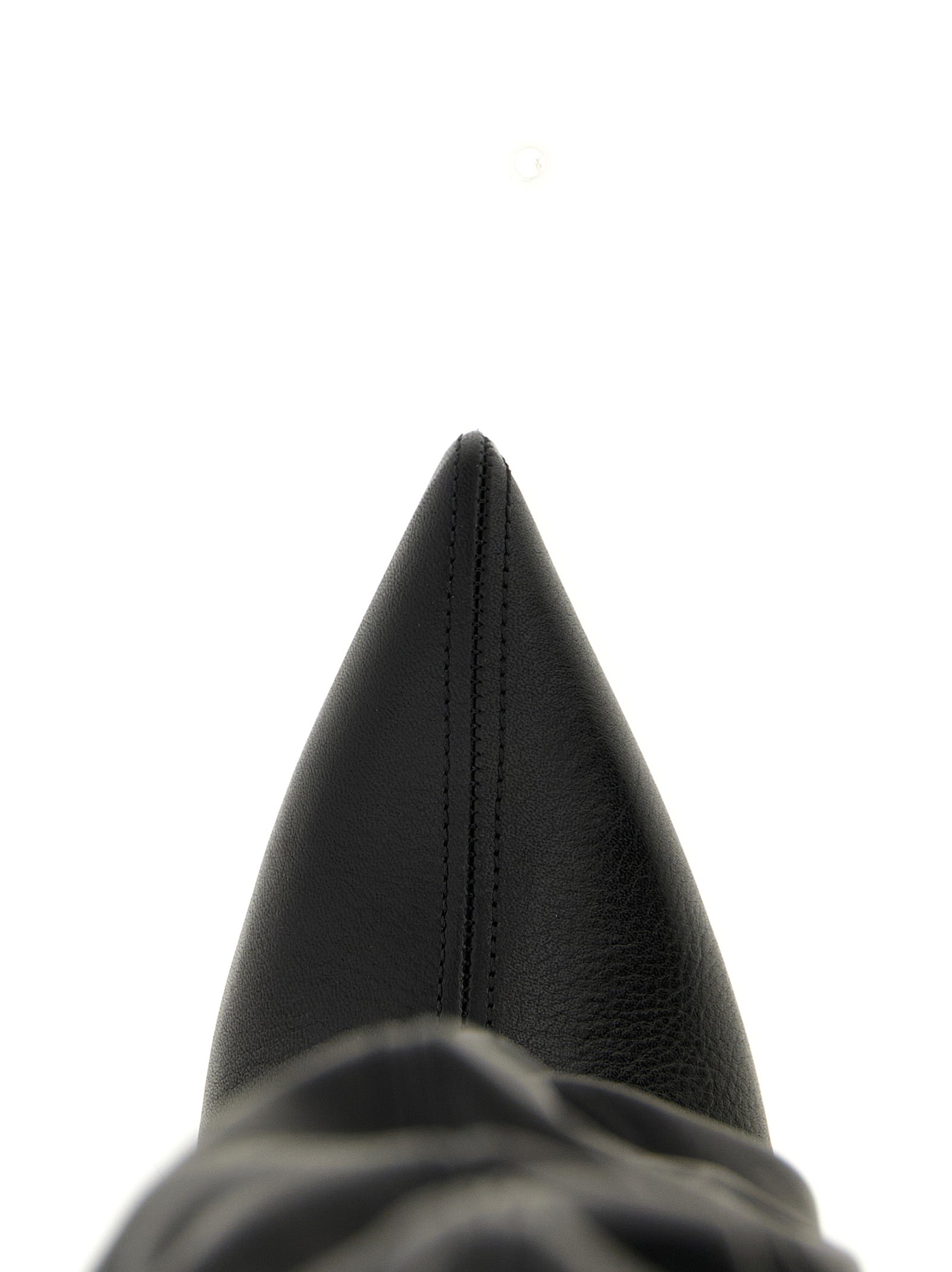Balmain Schwarzes Kalbsleder Over-the-Knee