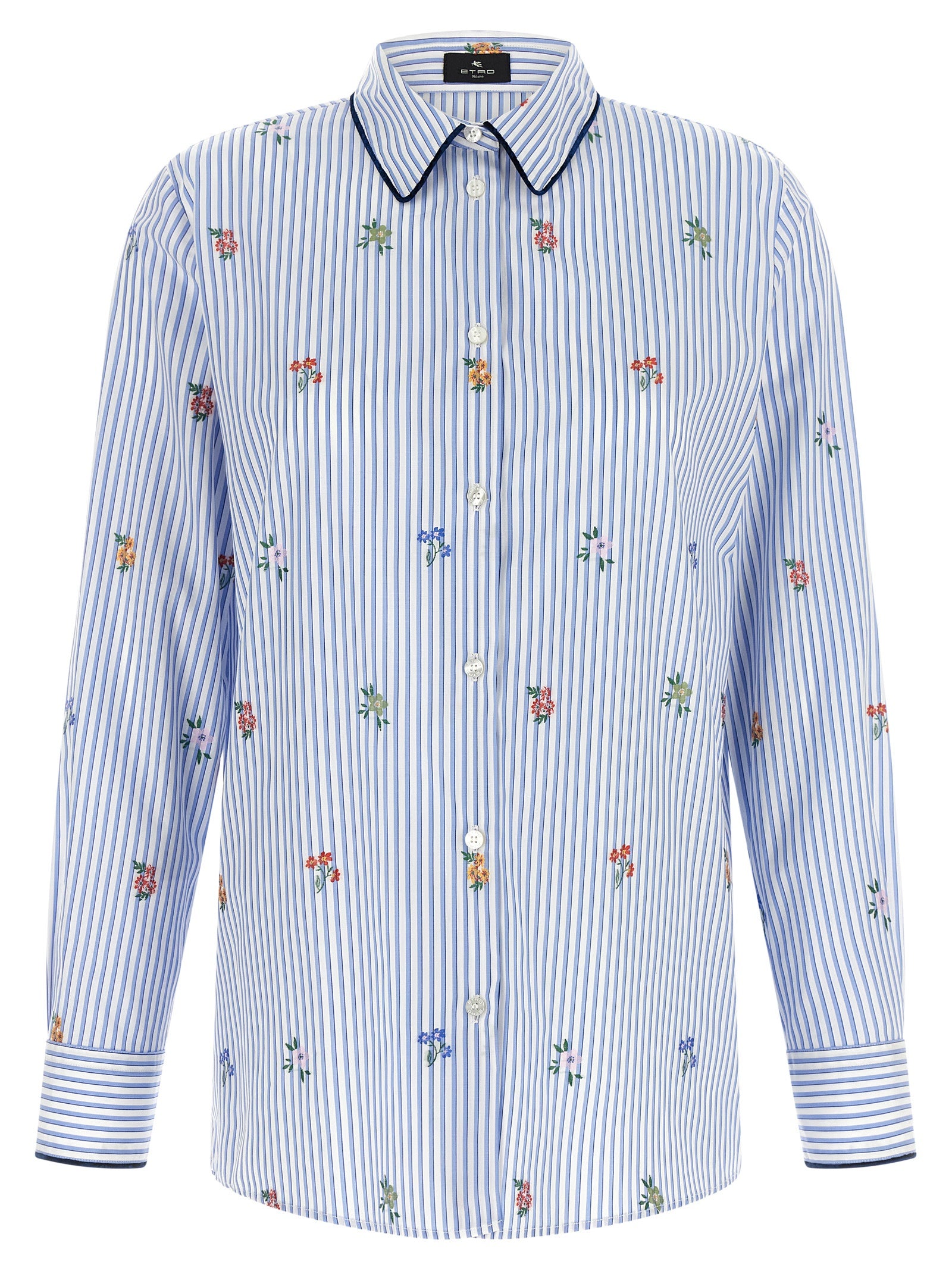 Etro Blaue Baumwollbluse