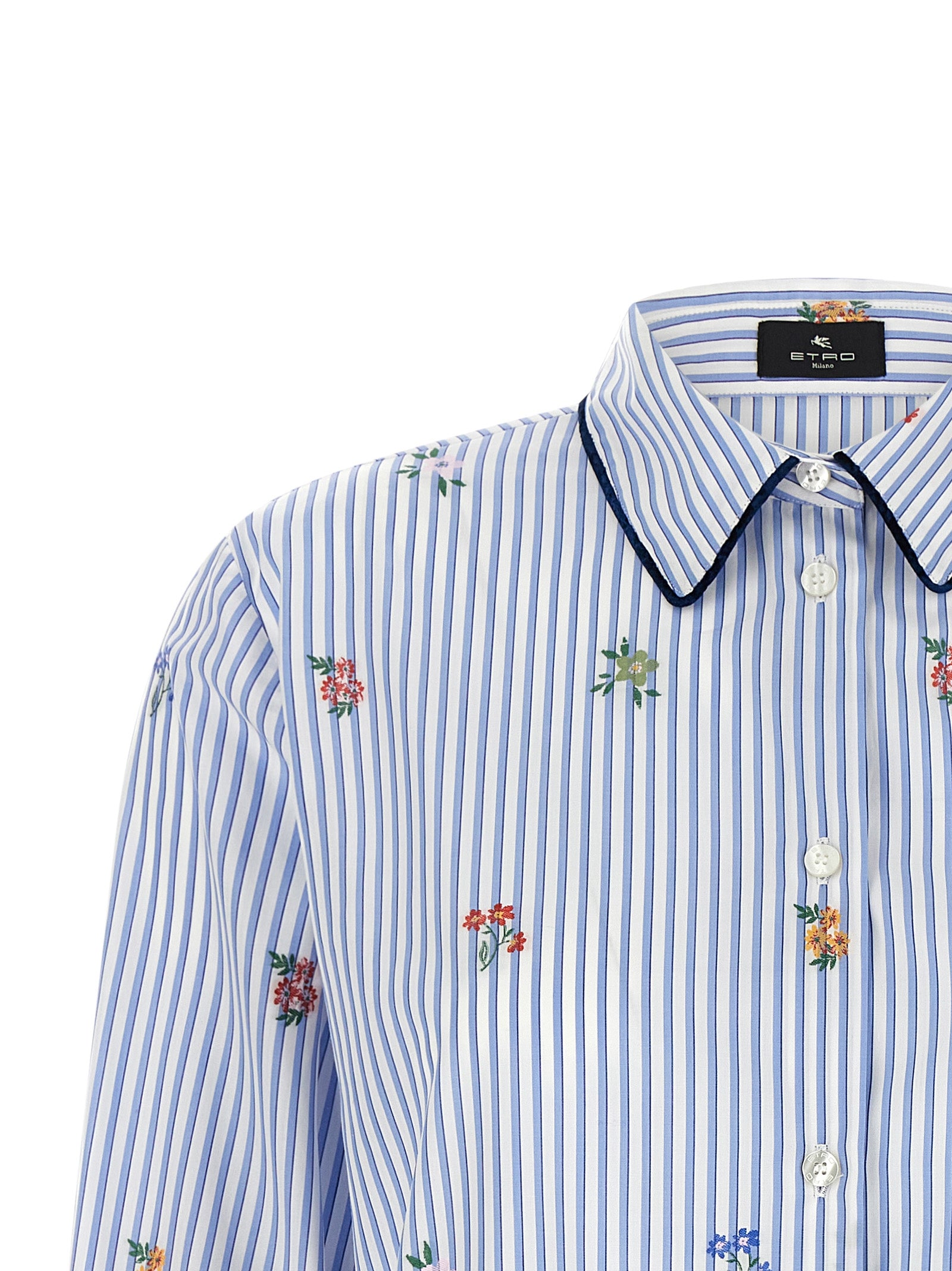 Etro Blaue Baumwollbluse