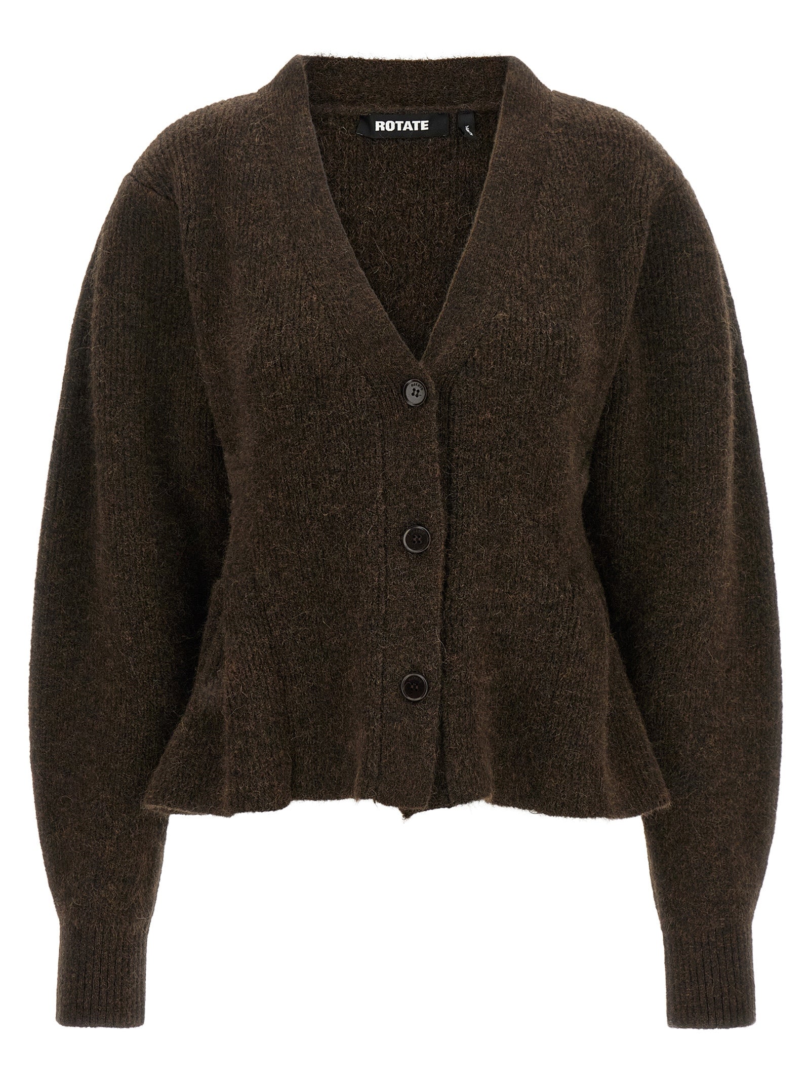 ROTATE BIRGER CHRISTENSEN Brauner Wollcardigan
