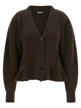 ROTATE BIRGER CHRISTENSEN Brauner Wollcardigan