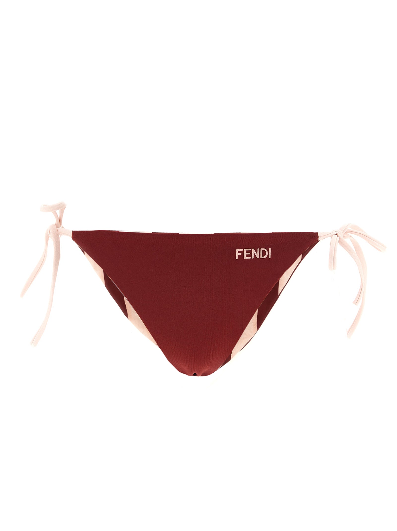 Fendi Bordeaux-farbener Polyester-Bikini