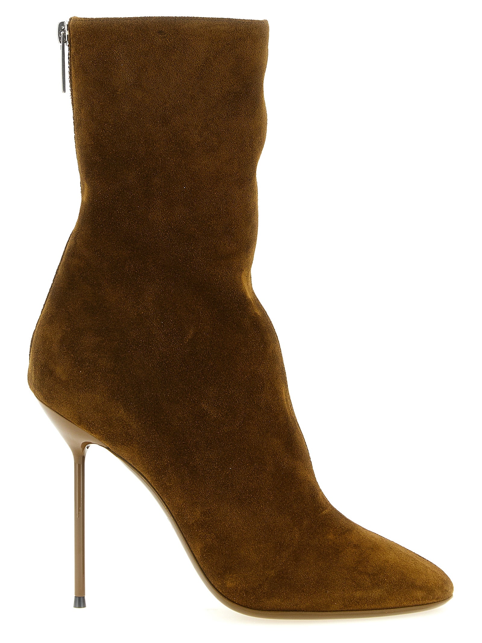 Paris Texas Ankle Boots aus braunem Kalbsleder