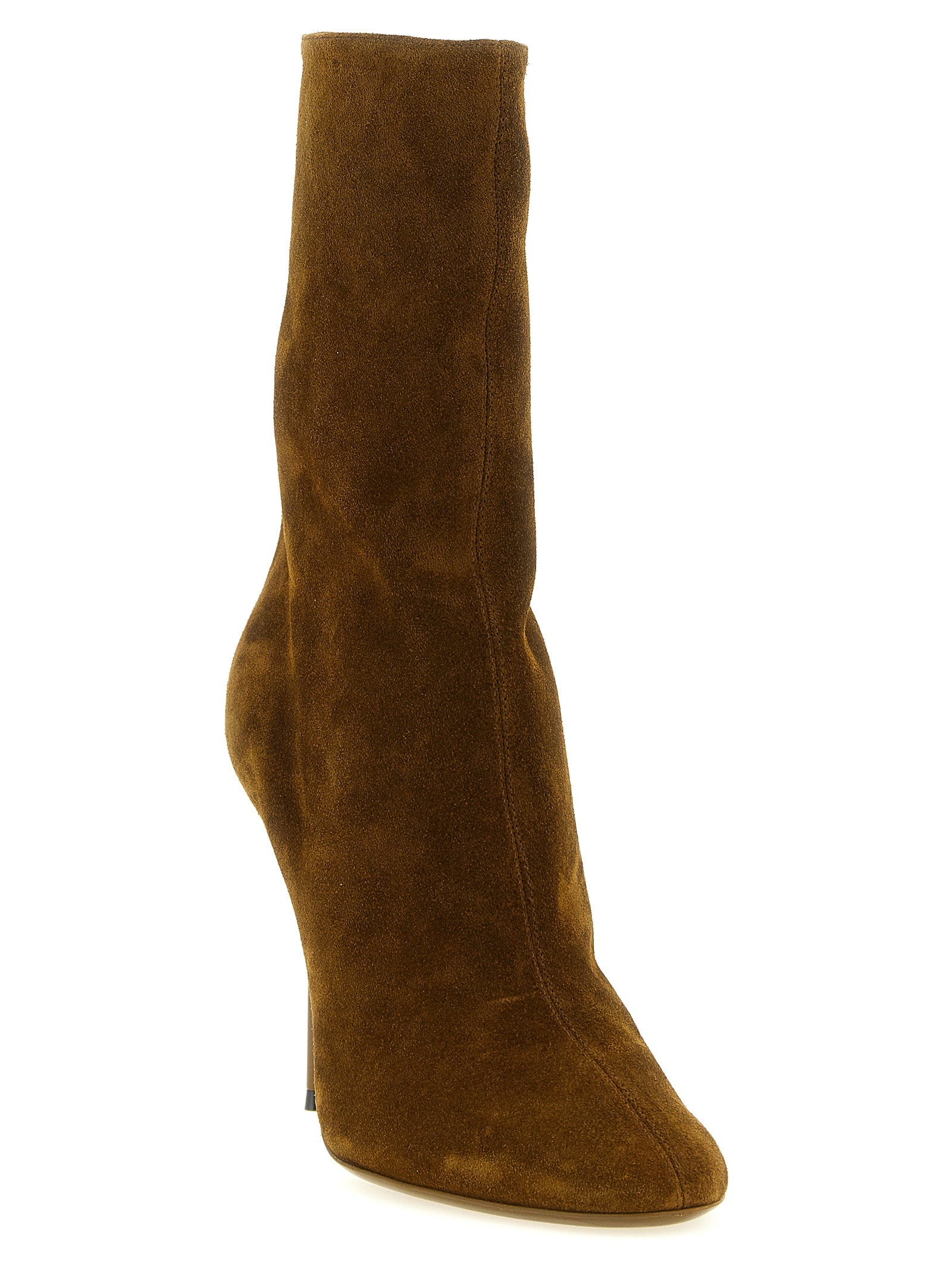 Paris Texas Ankle Boots aus braunem Kalbsleder