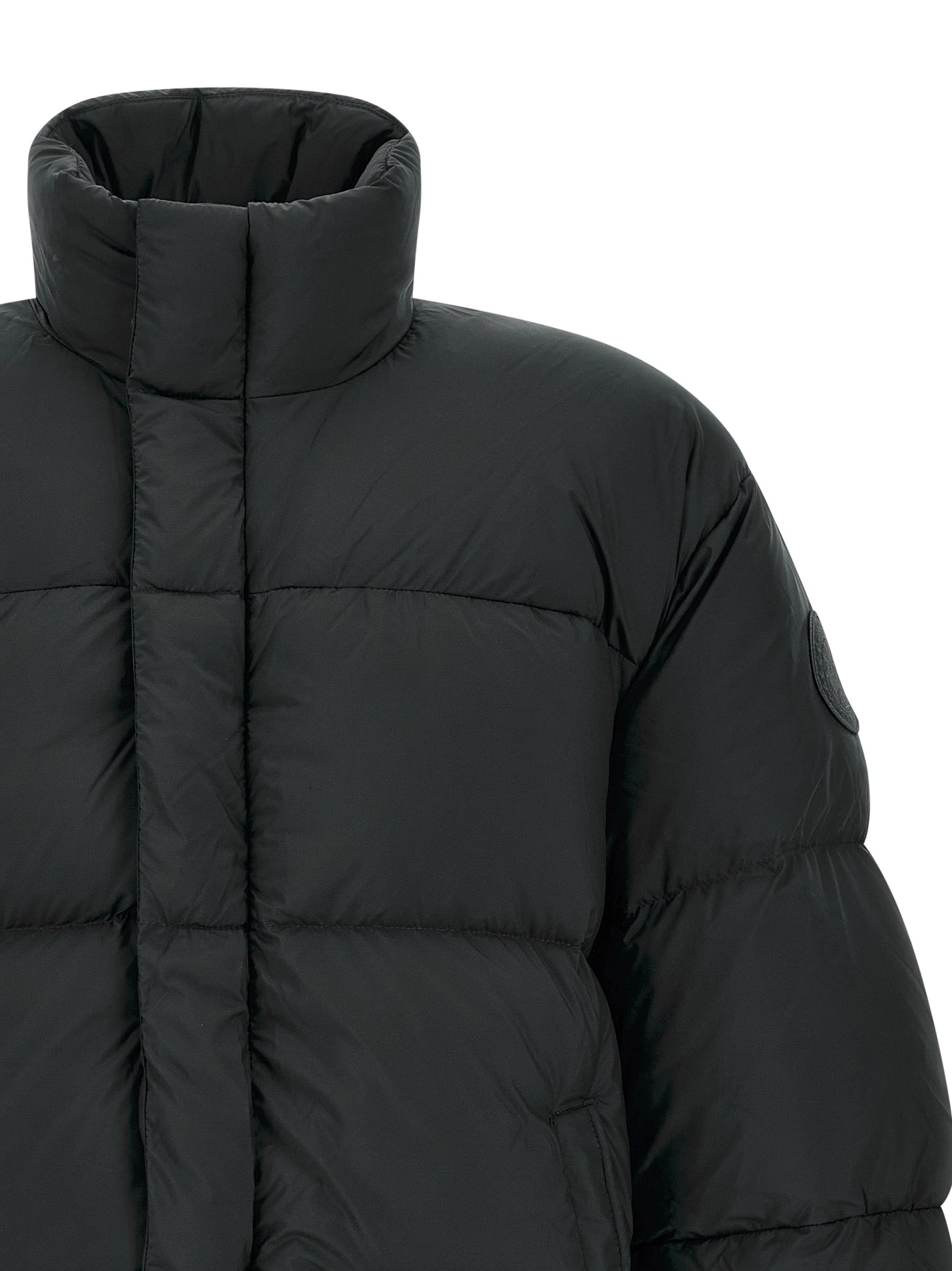 Canada Goose Schwarze Polyamid-Jacke in voller Länge