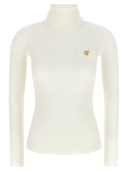 Elisabetta Franchi Weiße Lycra-Strickjacke