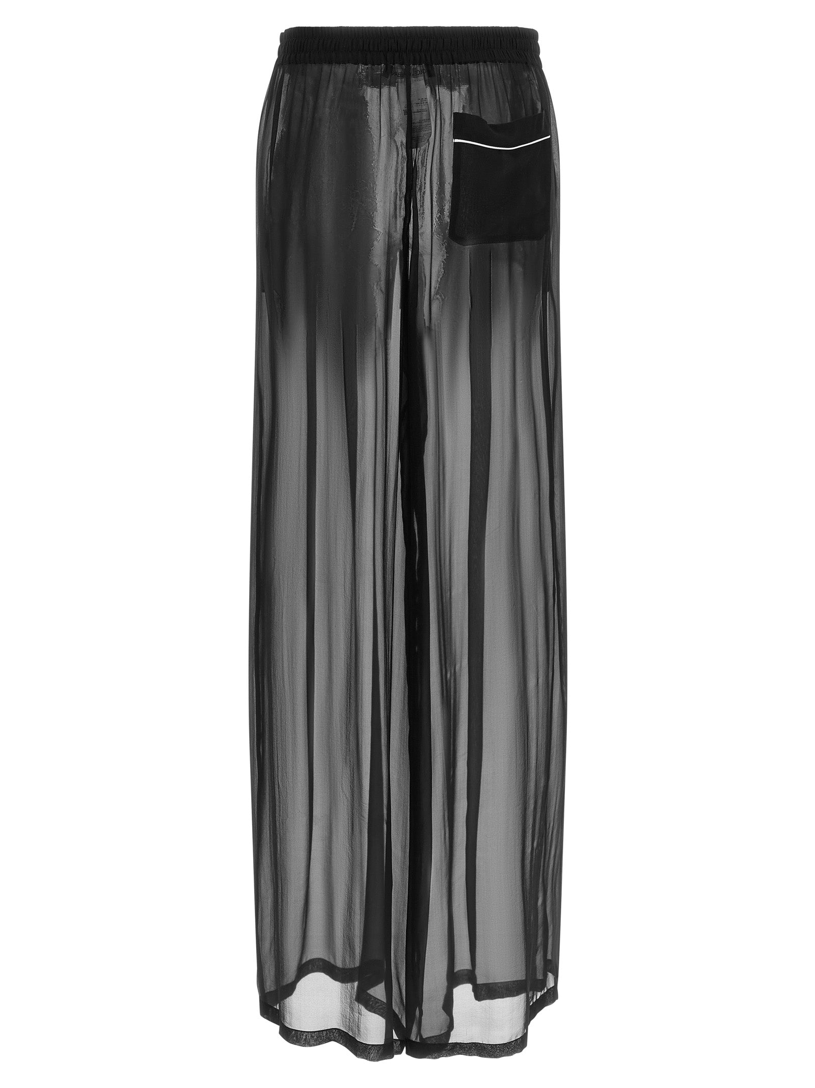 Dolce & Gabbana Schwarze Seiden-Freizeithose