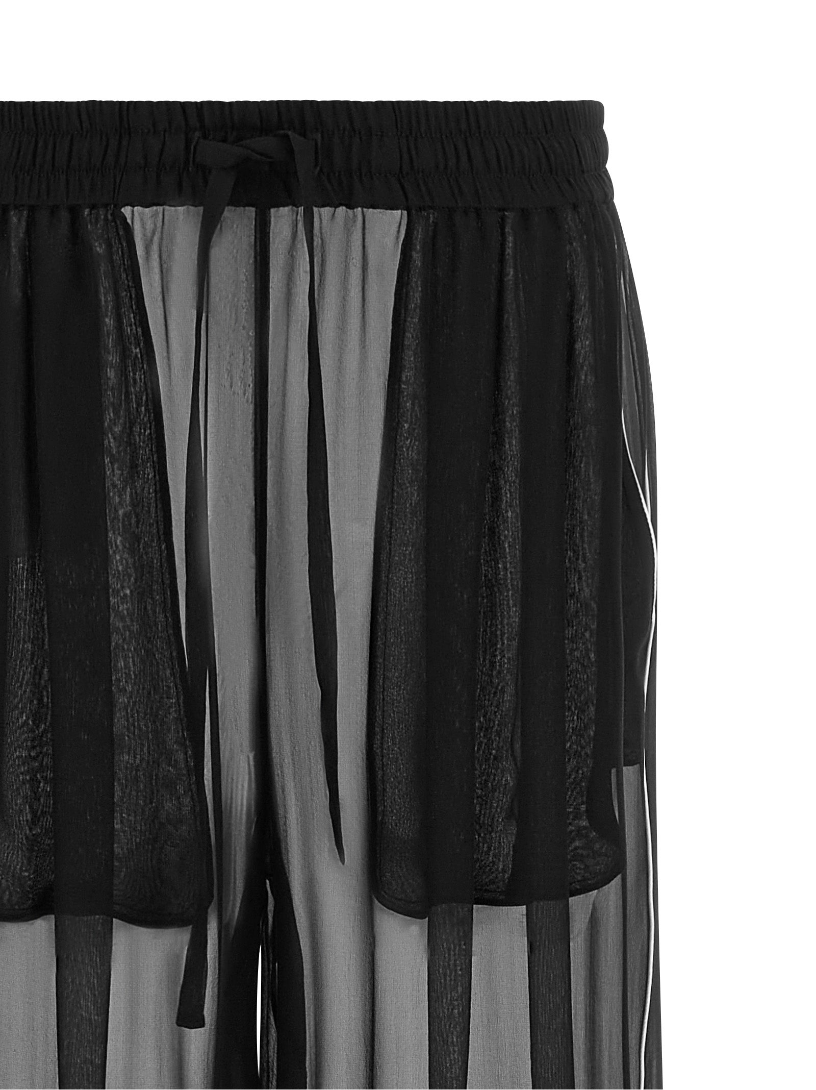 Dolce & Gabbana Schwarze Seiden-Freizeithose