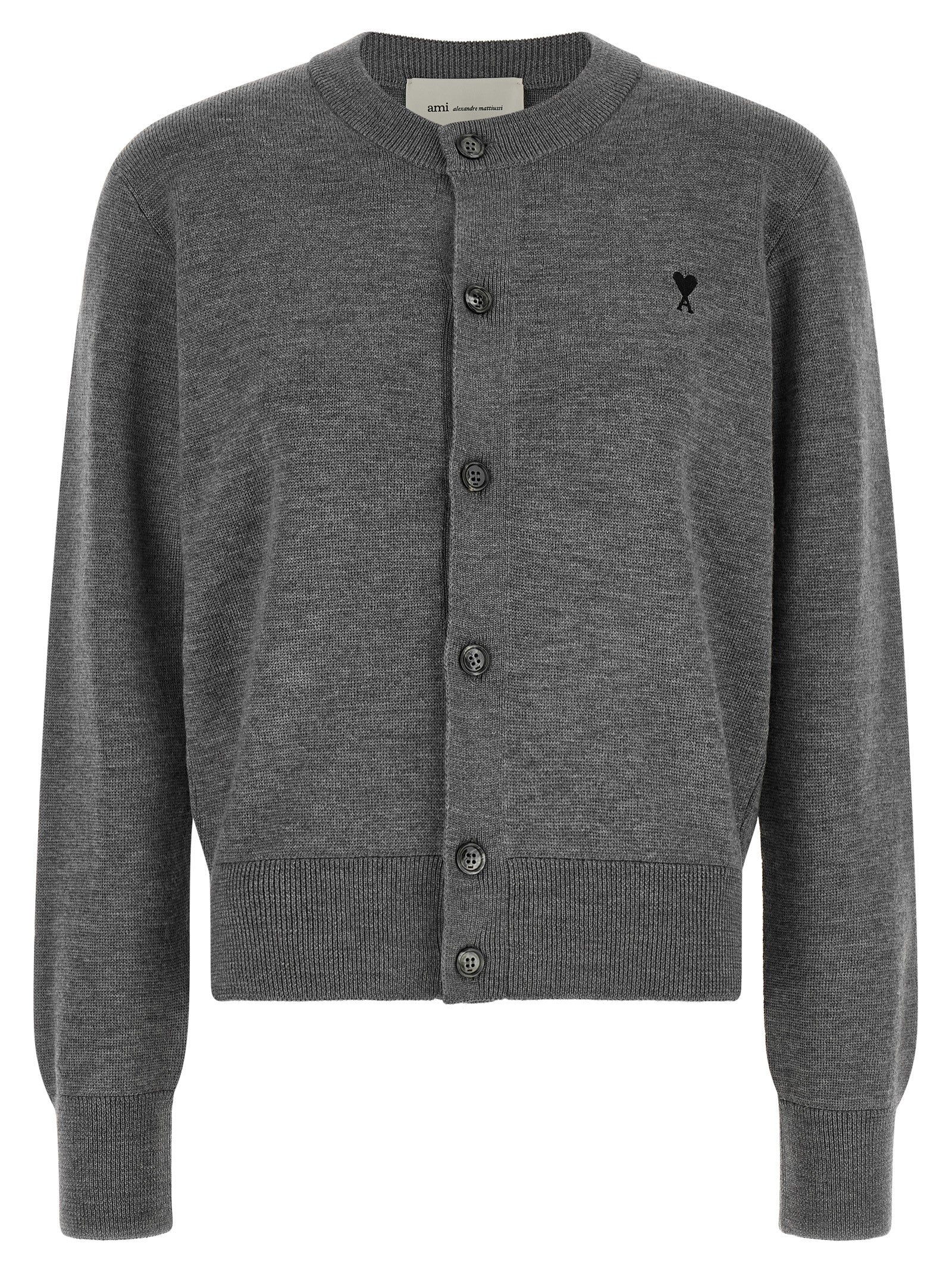 Ami Paris Grauer Wollcardigan