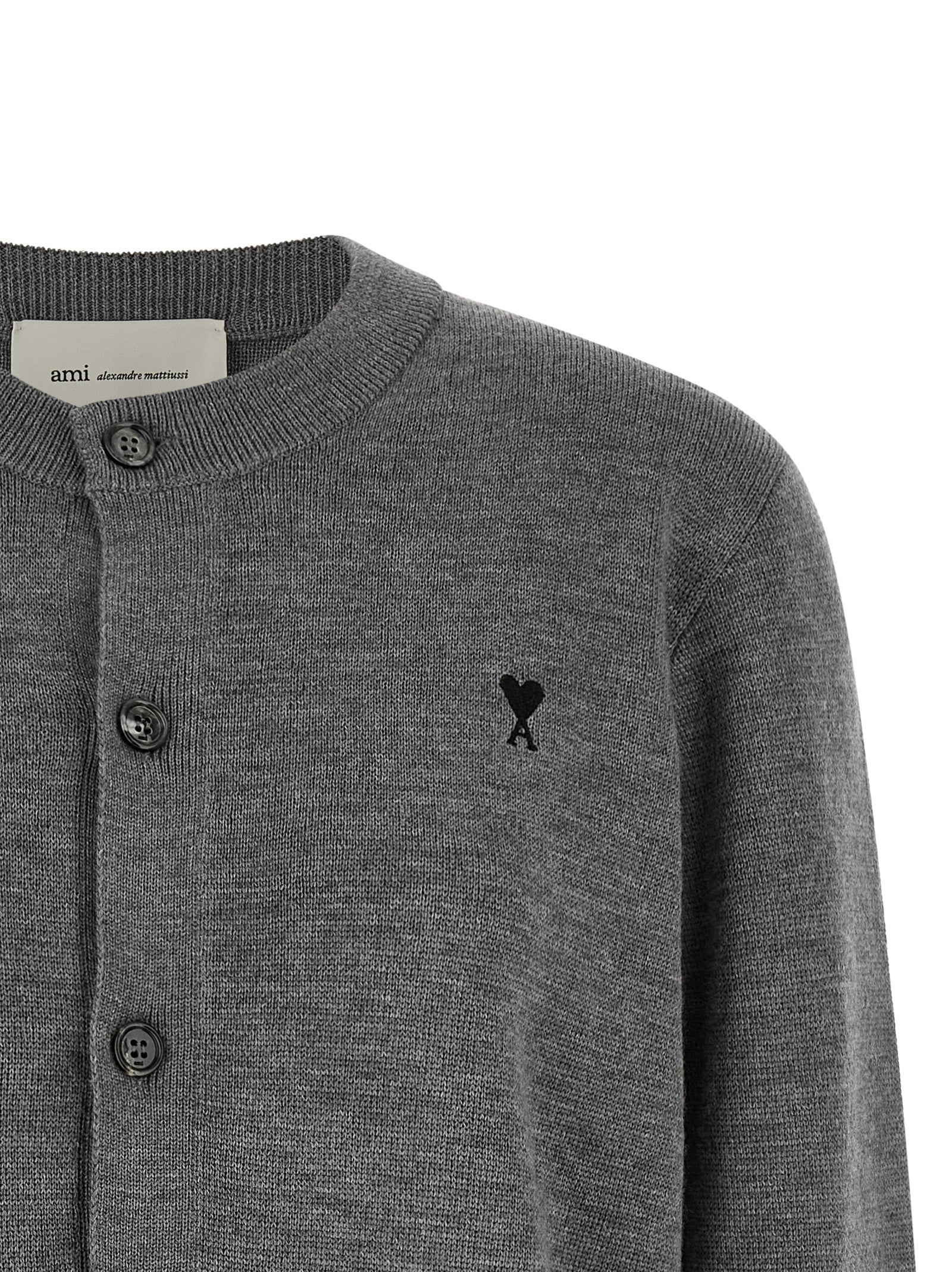 Ami Paris Grauer Wollcardigan