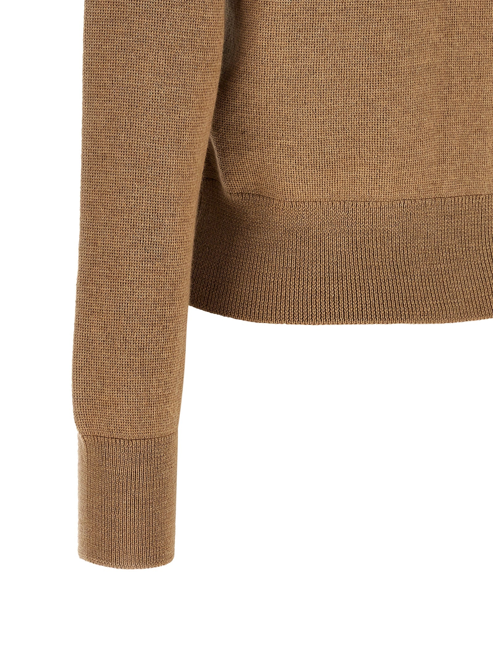 Ami Paris Beige Wollstrickjacke
