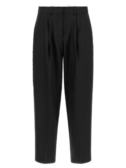 Gianluca Capannolo Schwarze Cropped Hose aus Wolle