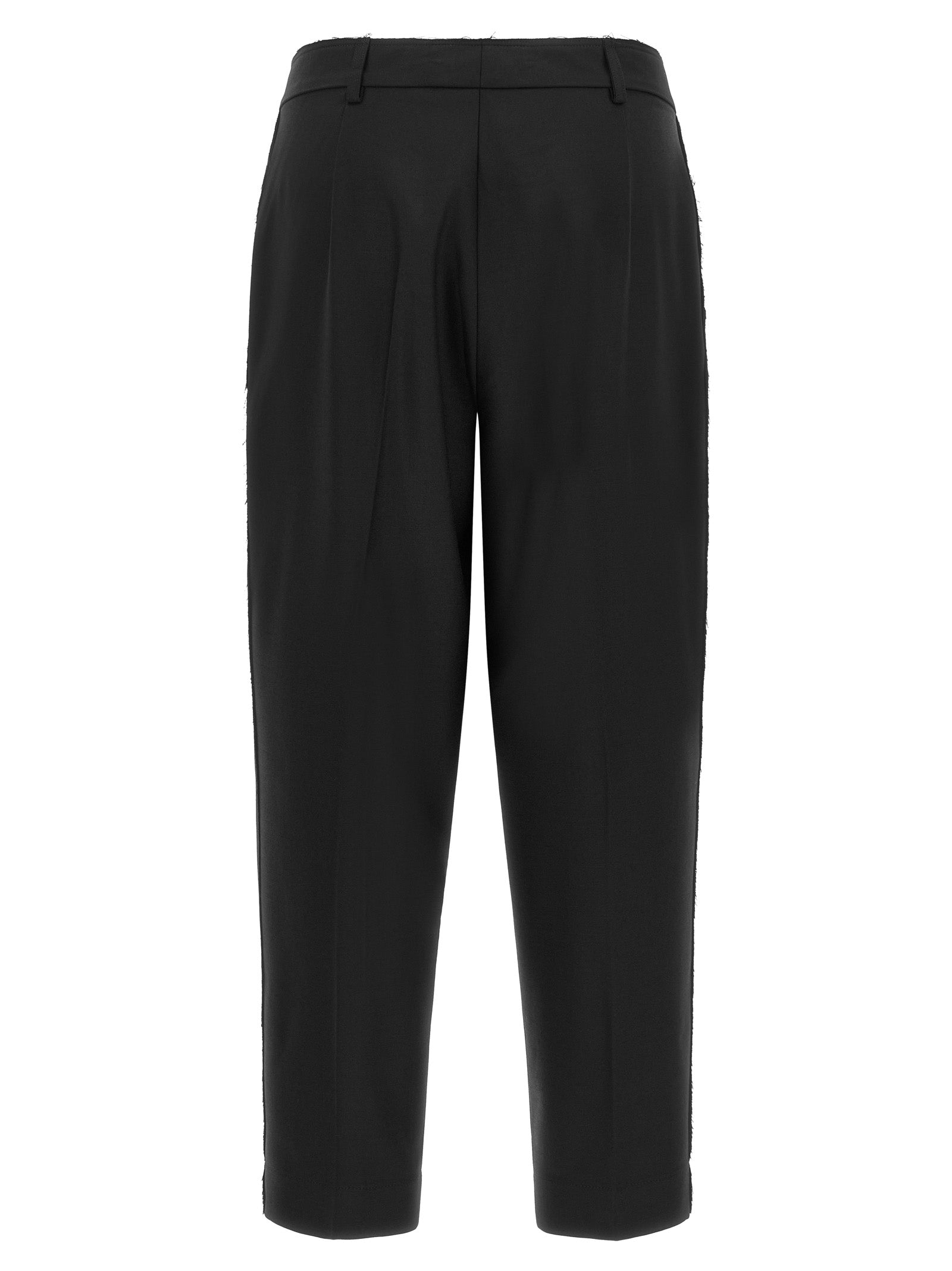 Gianluca Capannolo Schwarze Cropped Hose aus Wolle