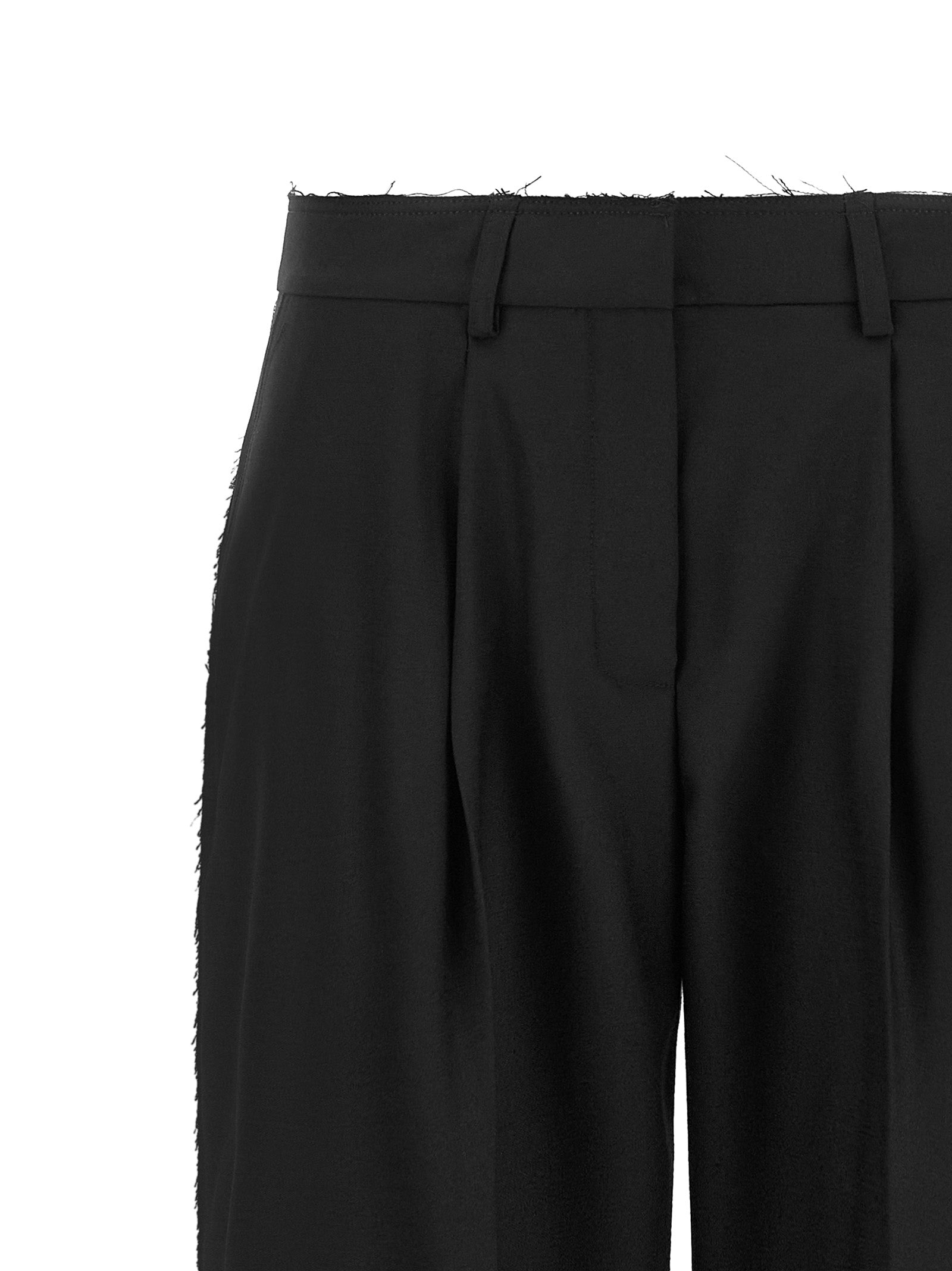 Gianluca Capannolo Schwarze Cropped Hose aus Wolle