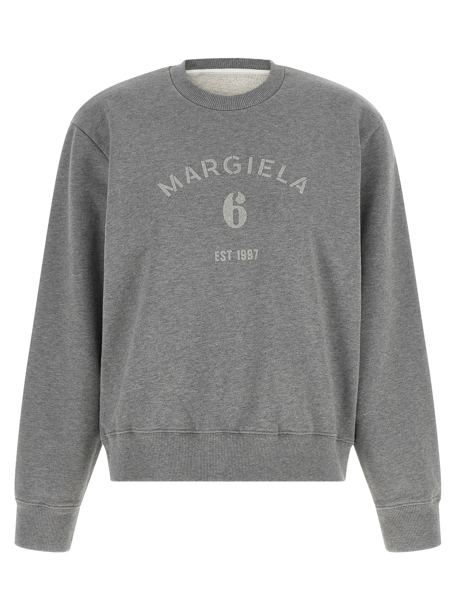 MM6 Maison Margiela Grauer Baumwollpullover