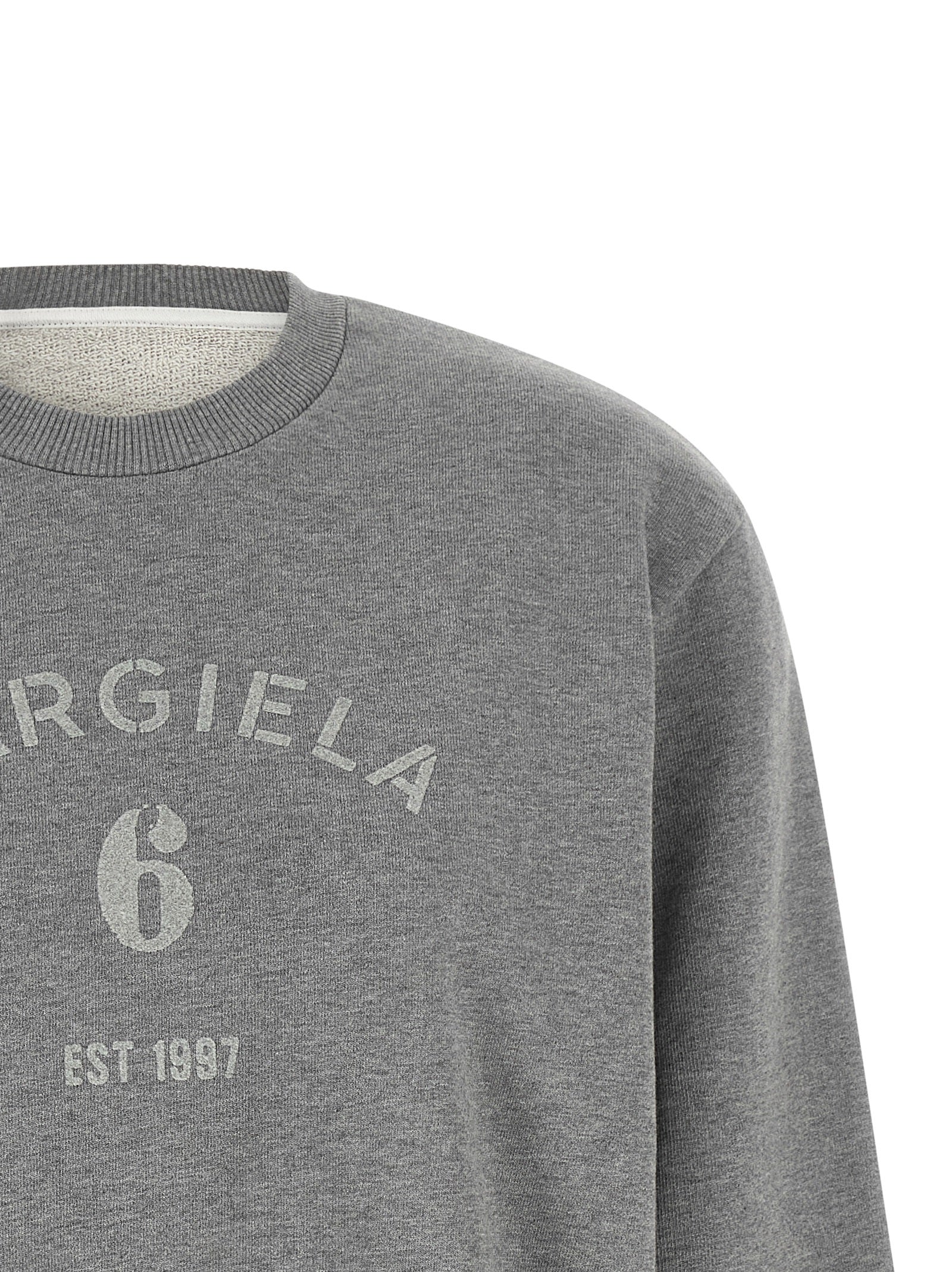 MM6 Maison Margiela Grauer Baumwollpullover