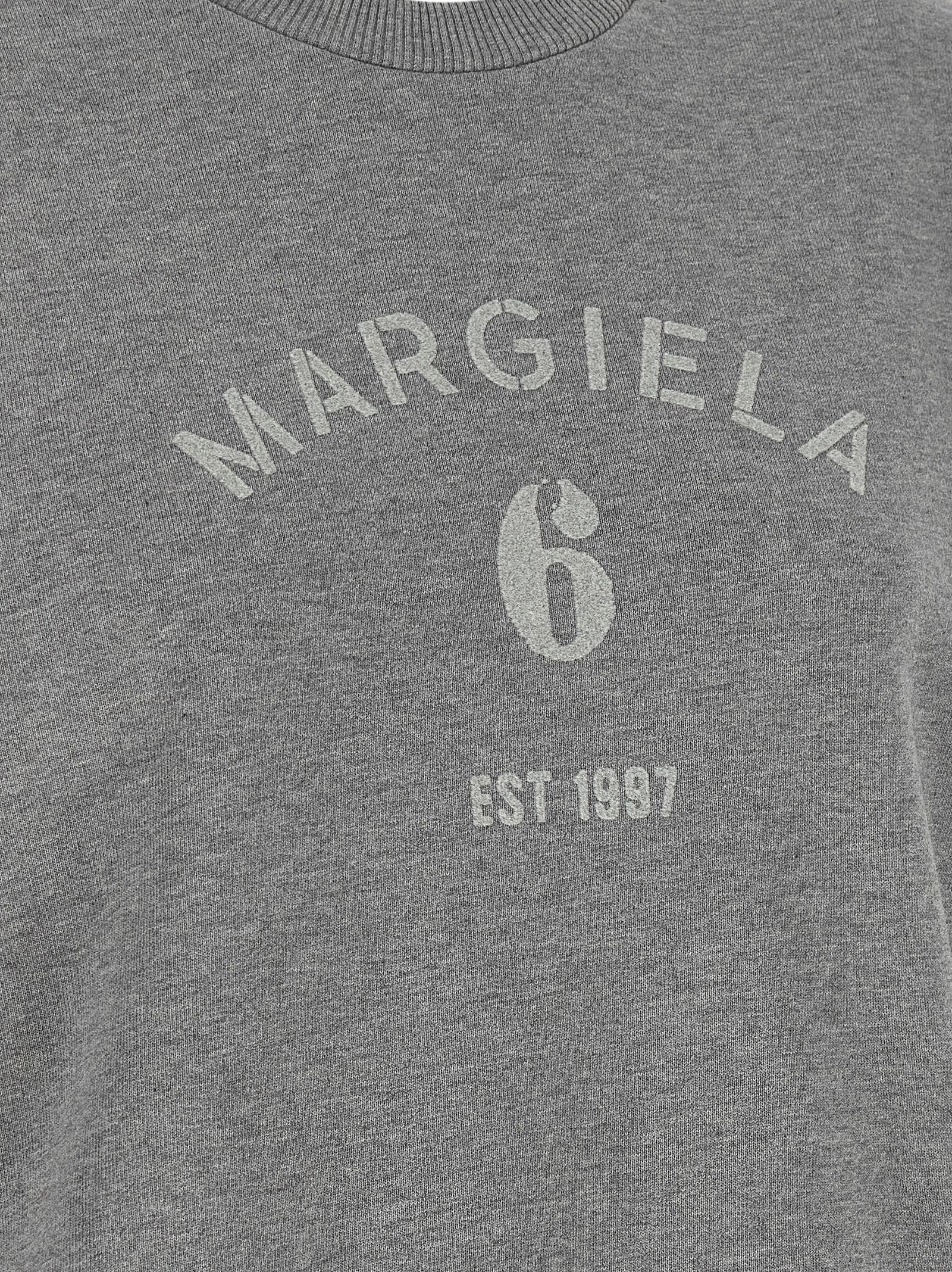 MM6 Maison Margiela Grauer Baumwollpullover