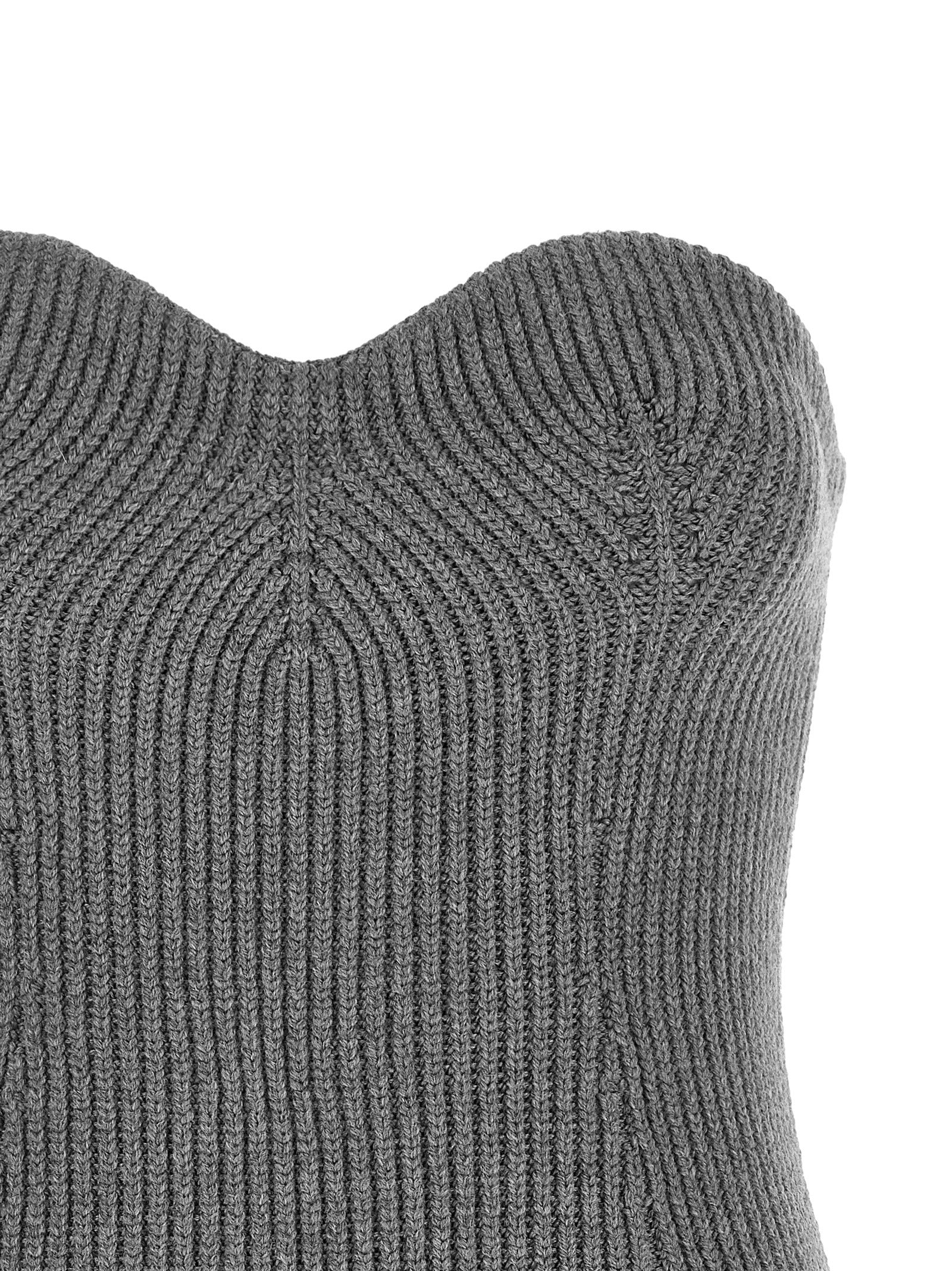 Jil Sander Graue Bluse aus reiner Schurwolle