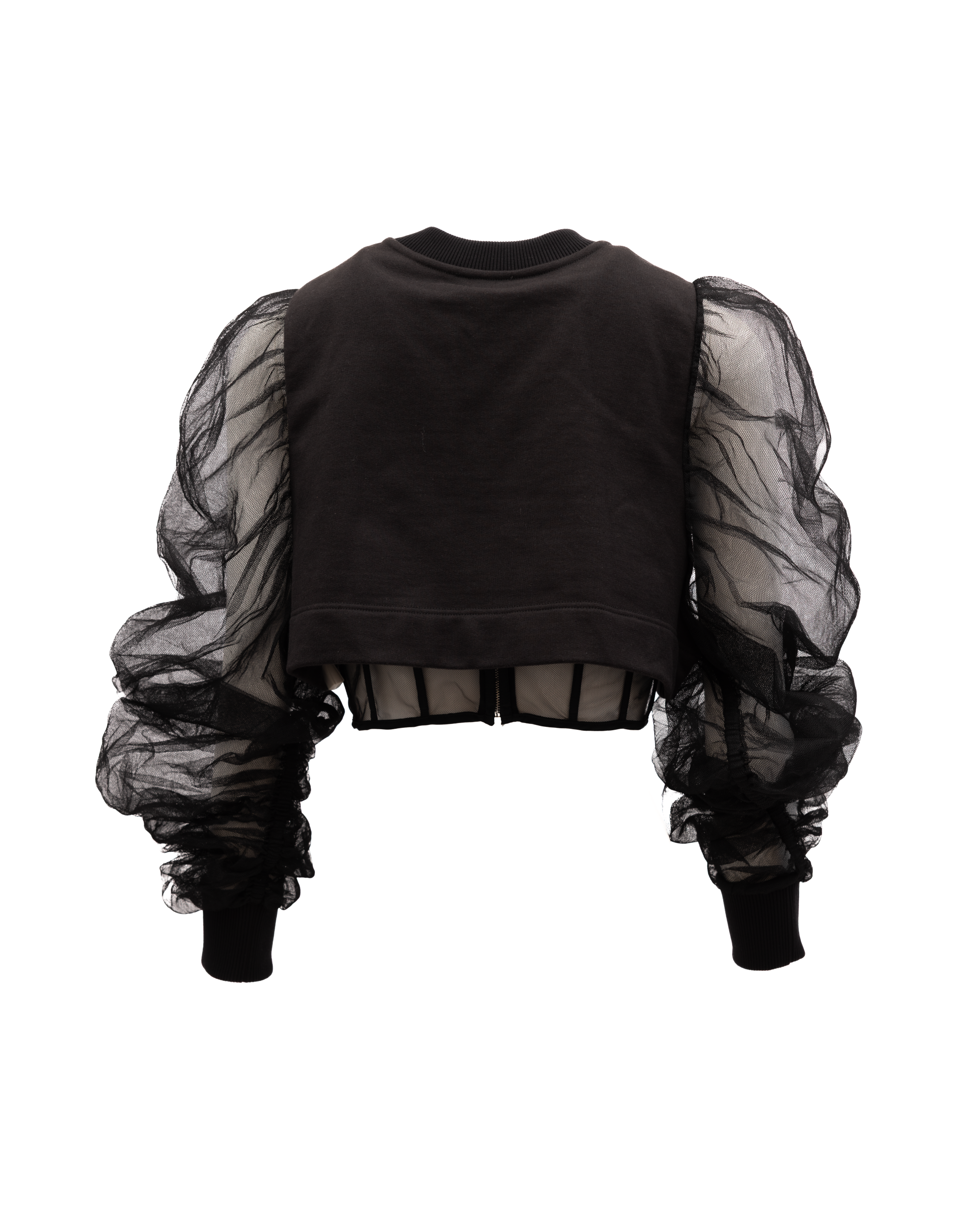 Alexander McQueen Damen Baumwoll-Langarm-Croptop