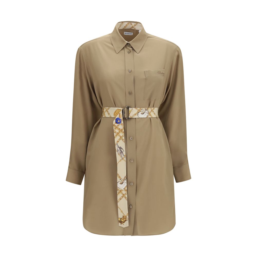 Burberry Beiges Seidenkleid für die Freizeit