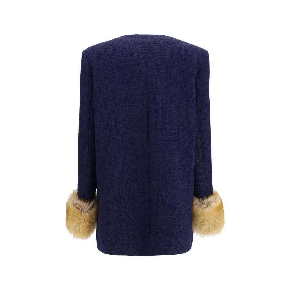 Valentino Garavani Blauer Wollmantel Oves Aries
