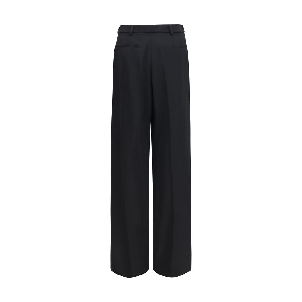 Saint Laurent Schwarze Wollhose Oves Aries
