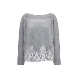 Ermanno Scervino Grauer Kaschmirpullover