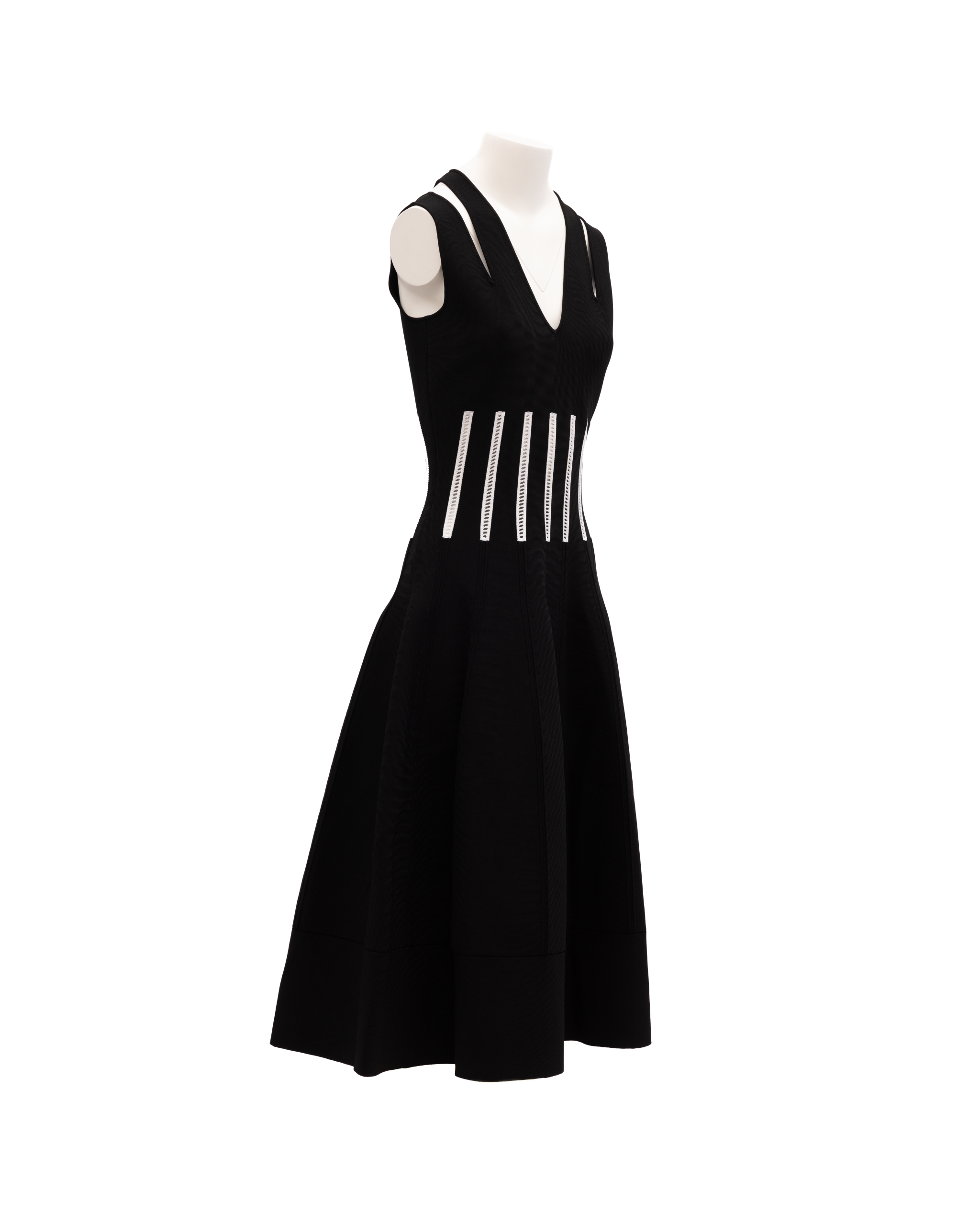 Alexander McQueen Schwarzes Damenkleid aus Viskose