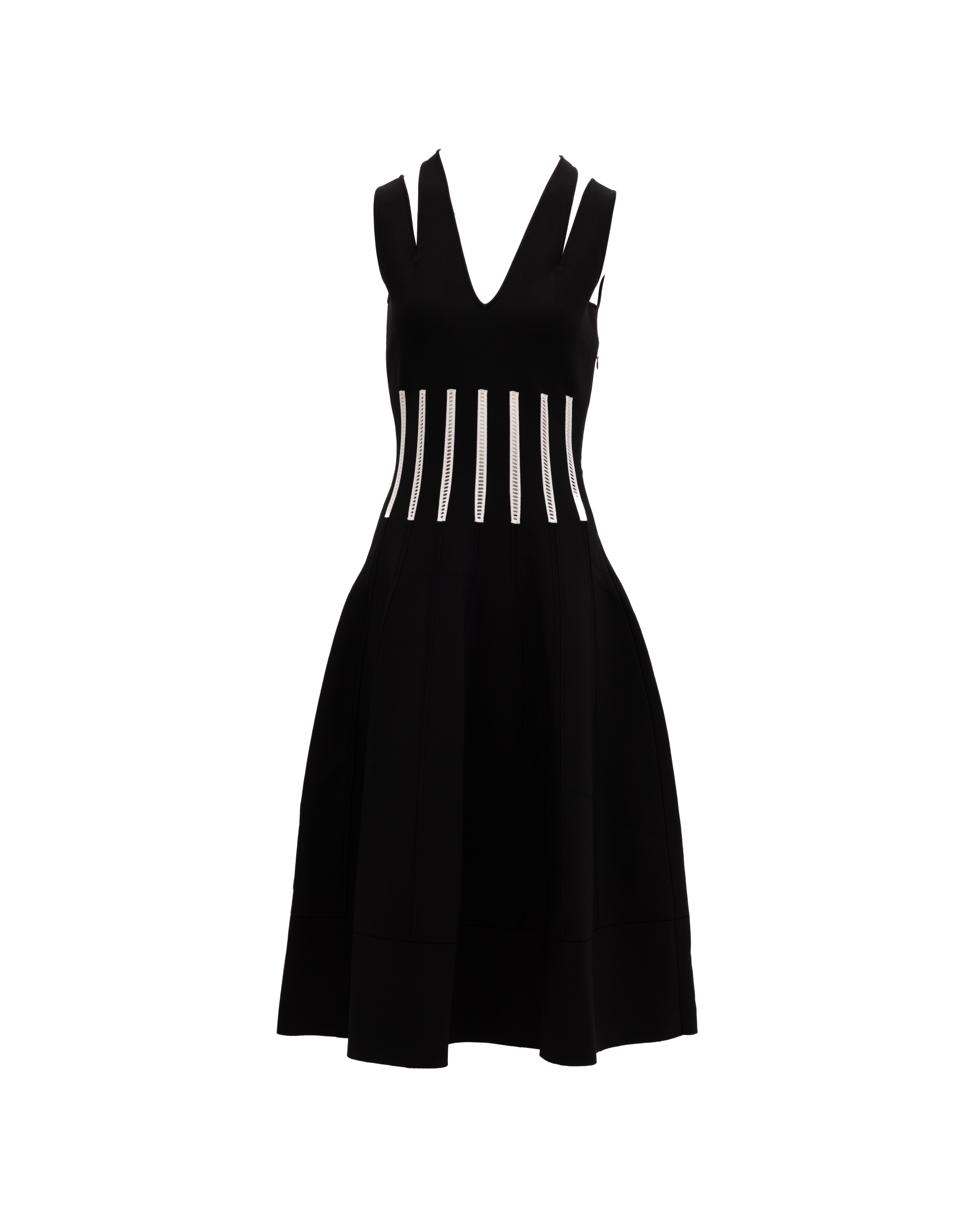 Alexander McQueen Schwarzes Damenkleid aus Viskose