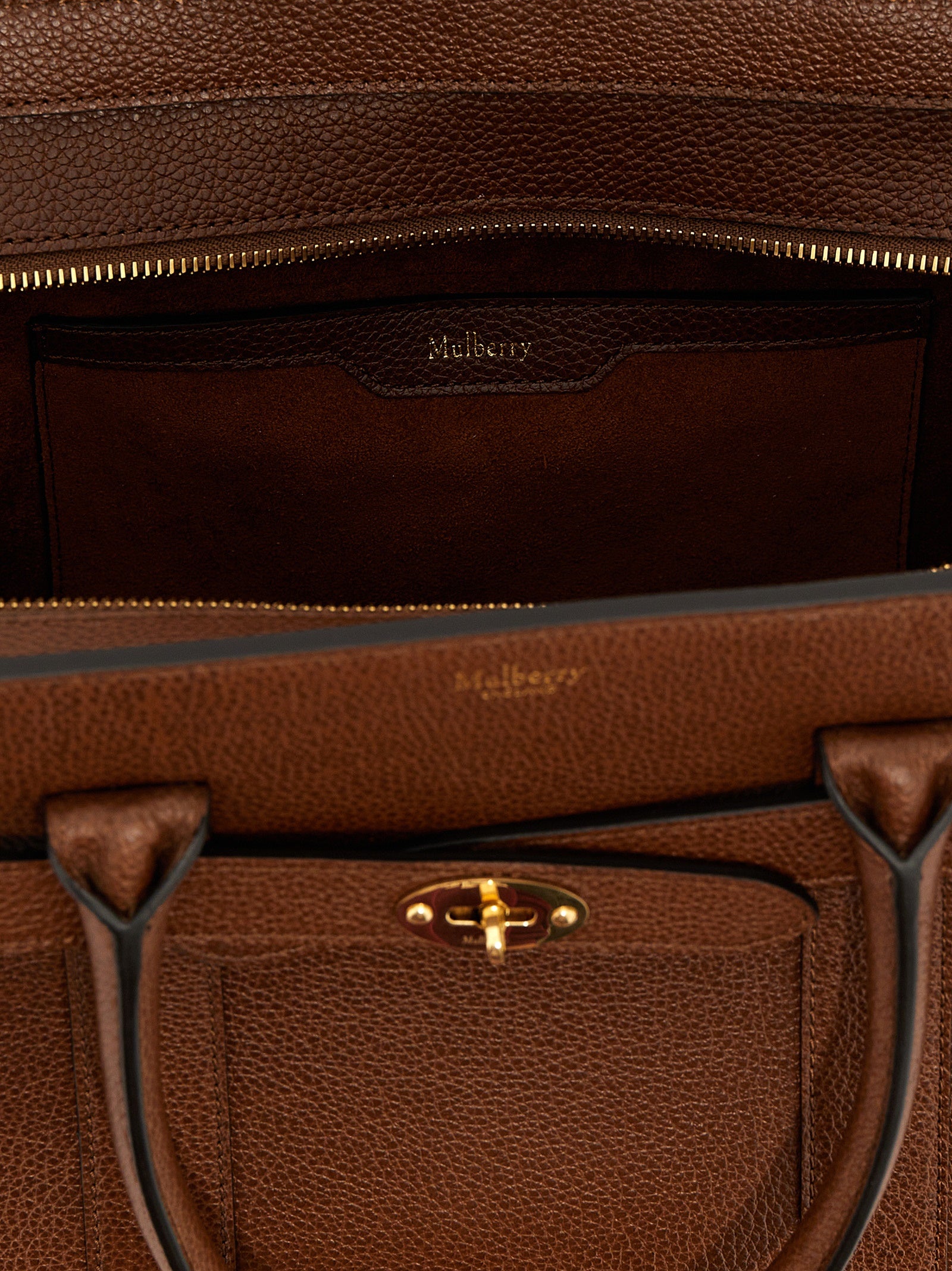Mulberry Braune Kalbsleder-Tragetasche