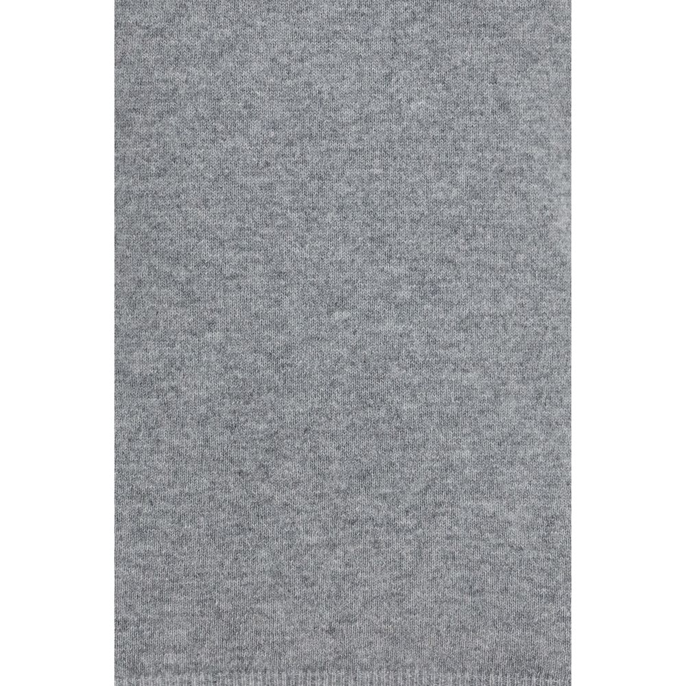 Allude Grauer Kaschmir-Rollkragenpullover