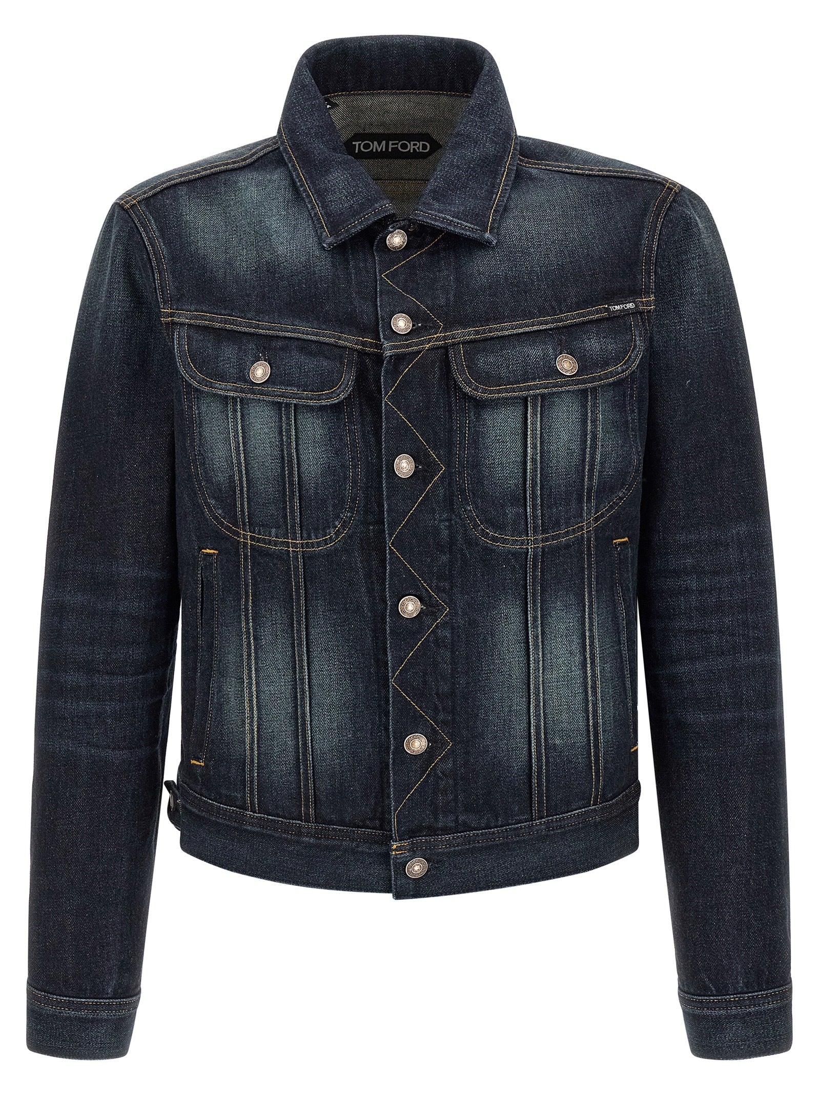 Tom Ford Blaue Jeansjacke aus Baumwolle