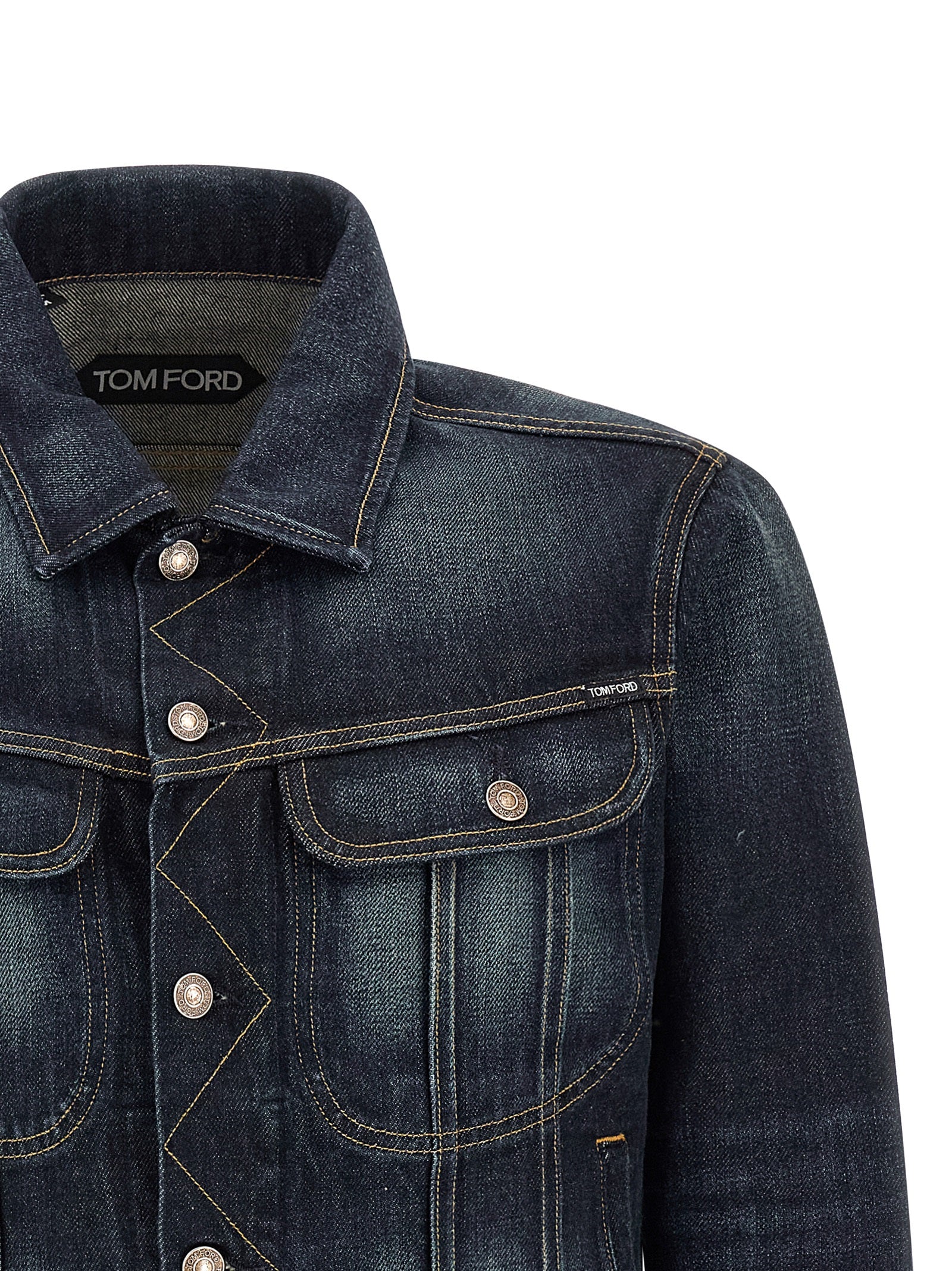Tom Ford Blaue Jeansjacke aus Baumwolle