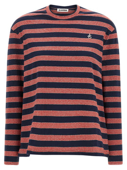 Jil Sander Mehrfarbiges Baumwoll-Langarm-T-Shirt