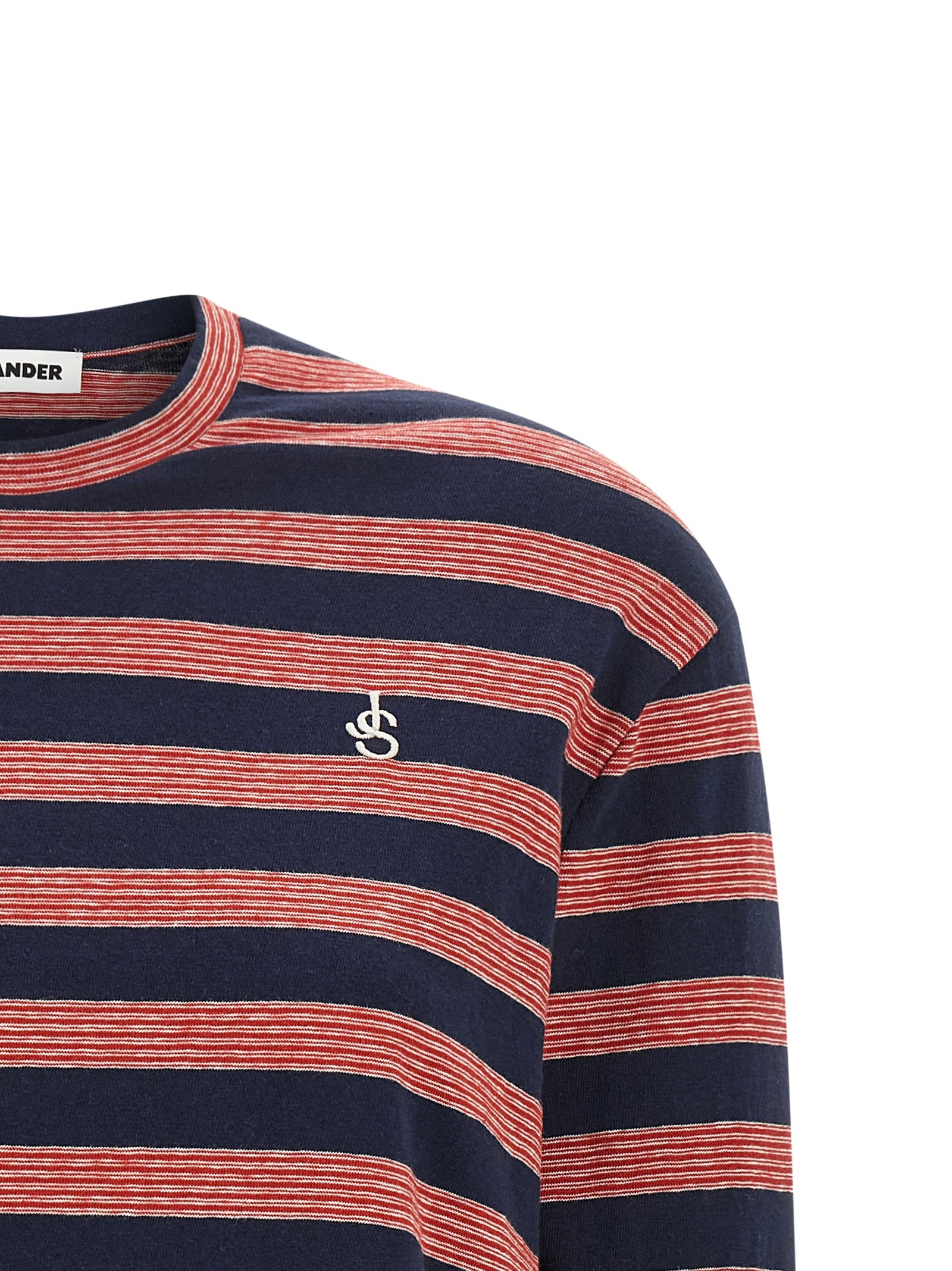 Jil Sander Mehrfarbiges Baumwoll-Langarm-T-Shirt