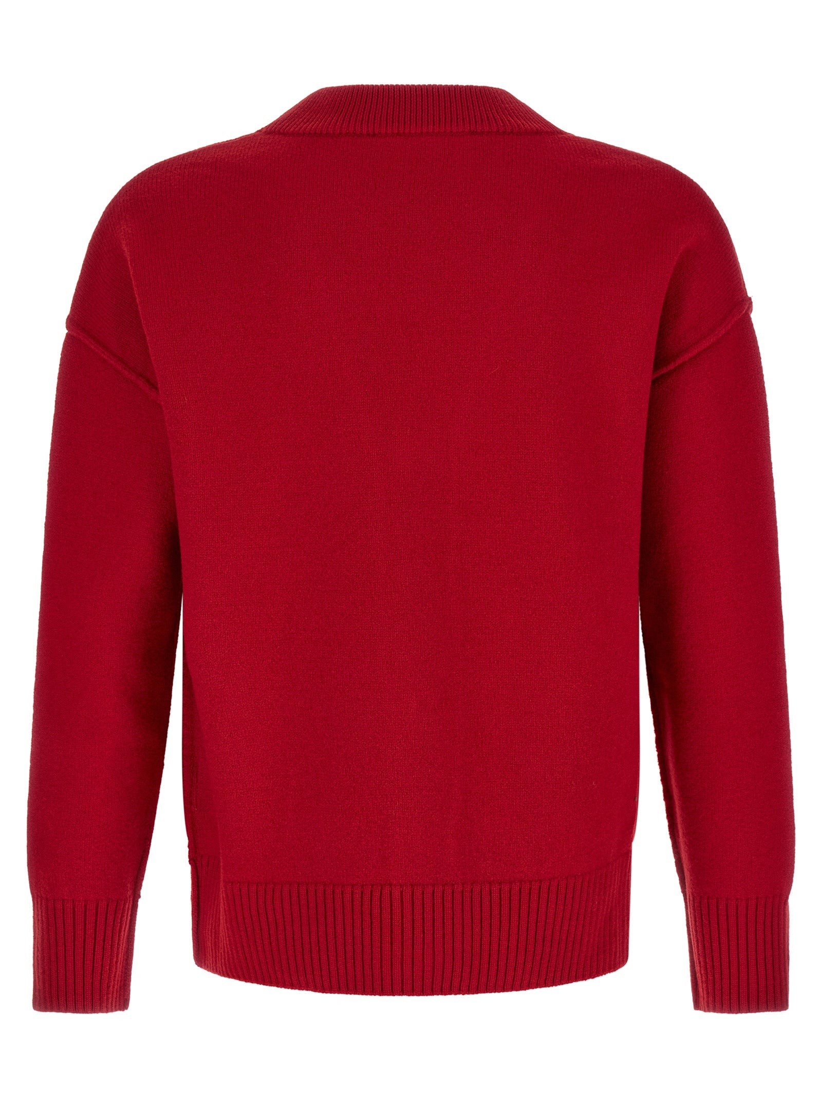 Ami Paris Mehrfarbige Wollstrickjacke