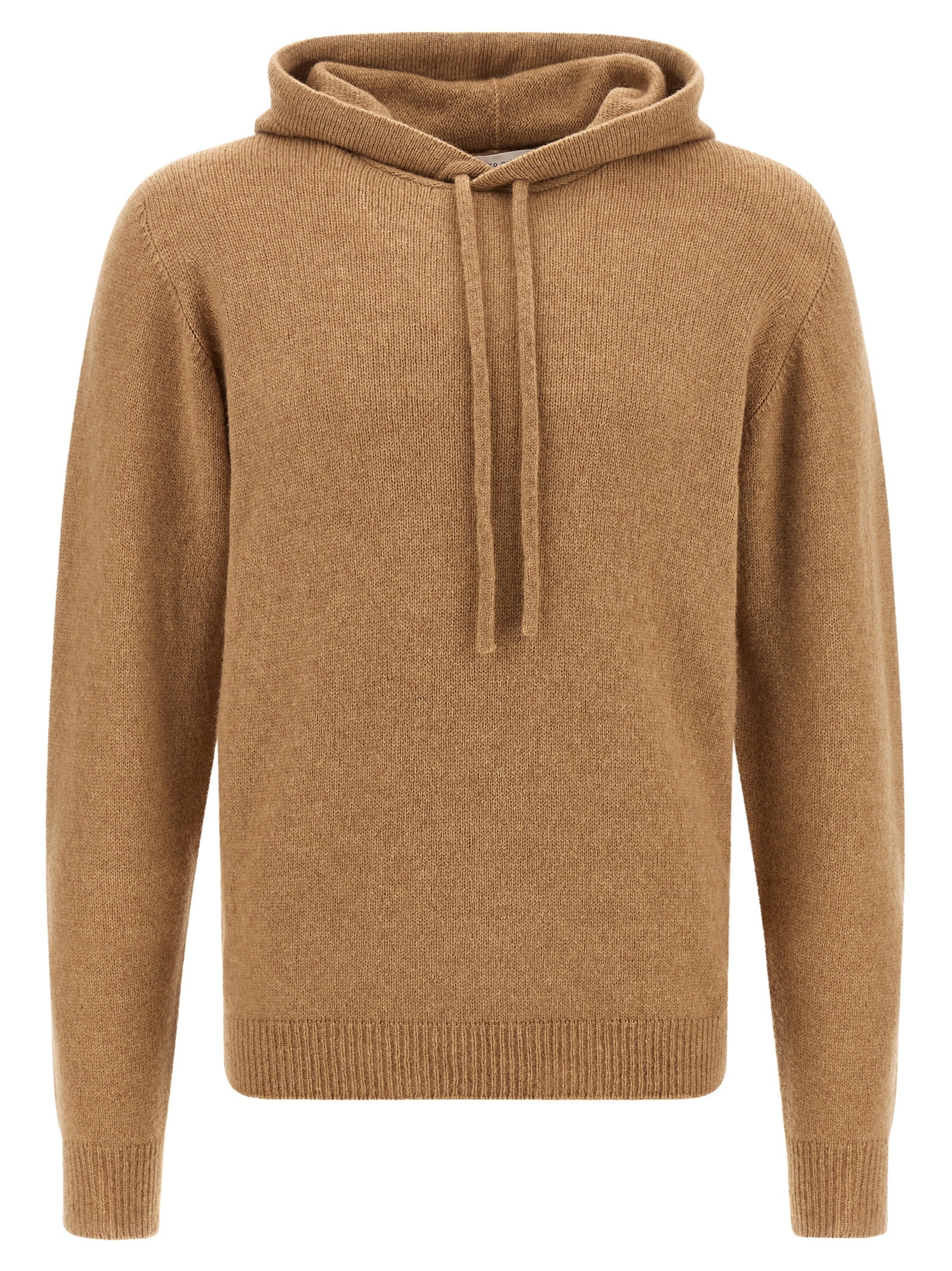 Roberto Collina Beige Wollstrickjacke