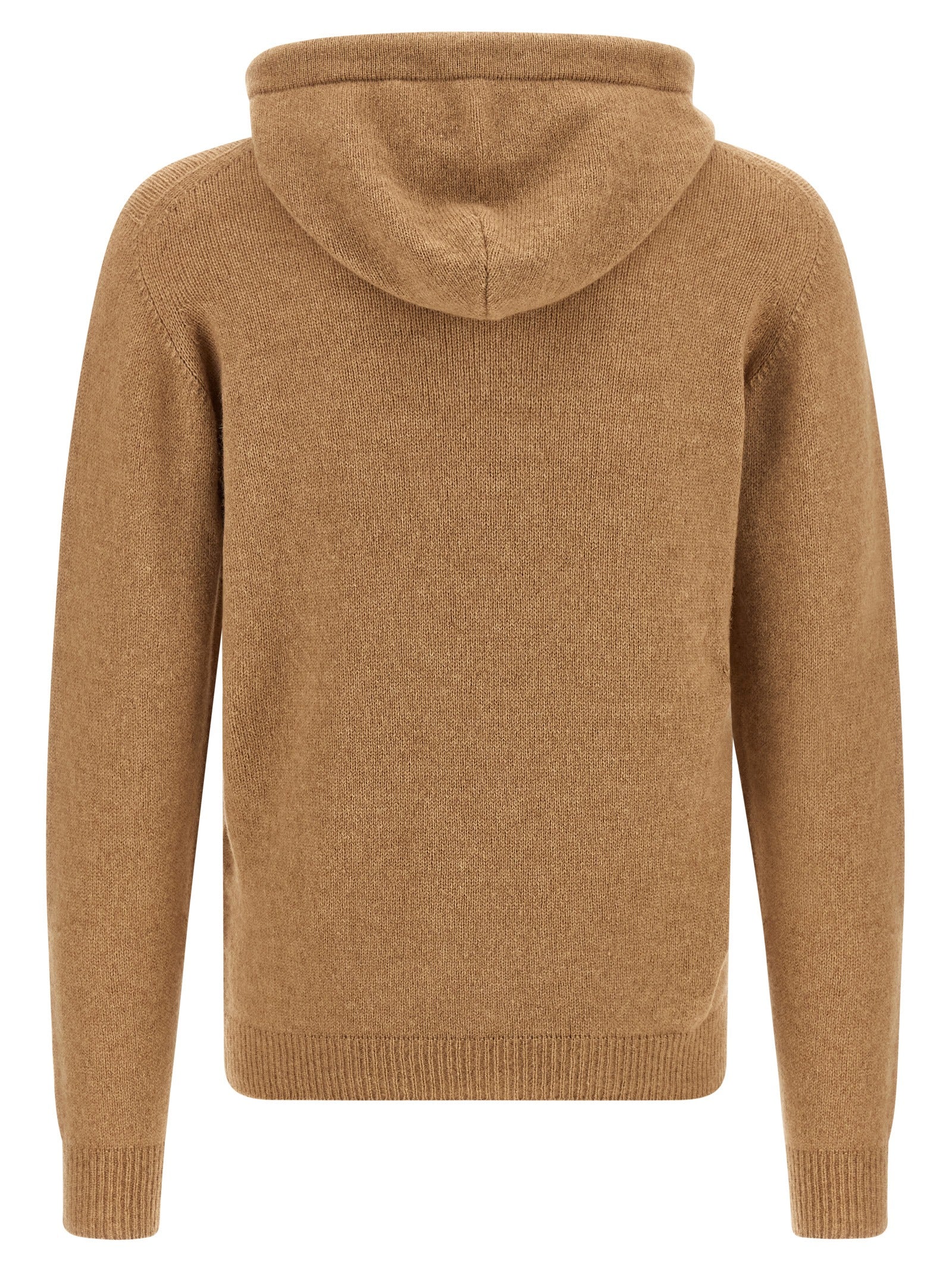 Roberto Collina Beige Wollstrickjacke