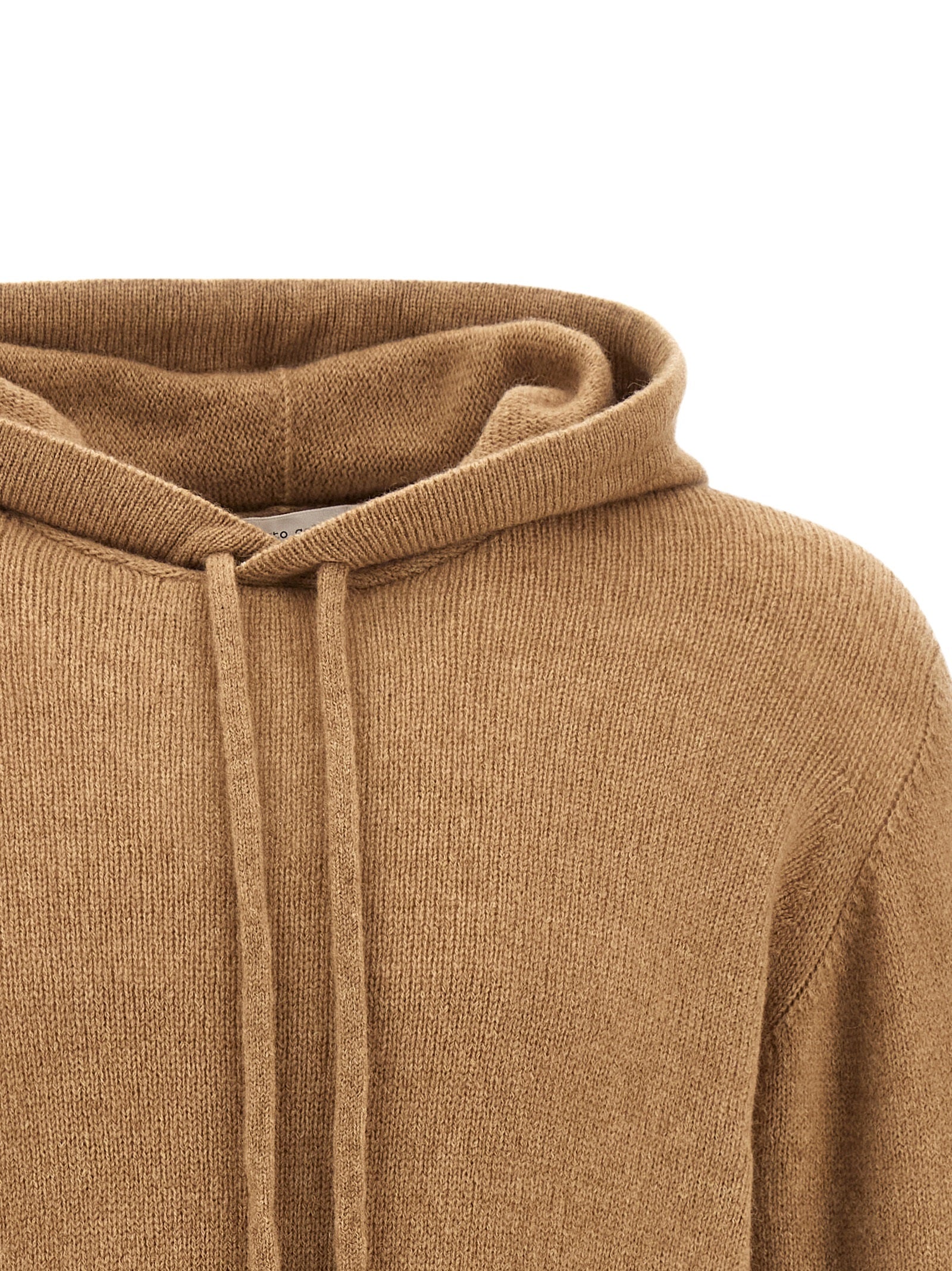 Roberto Collina Beige Wollstrickjacke