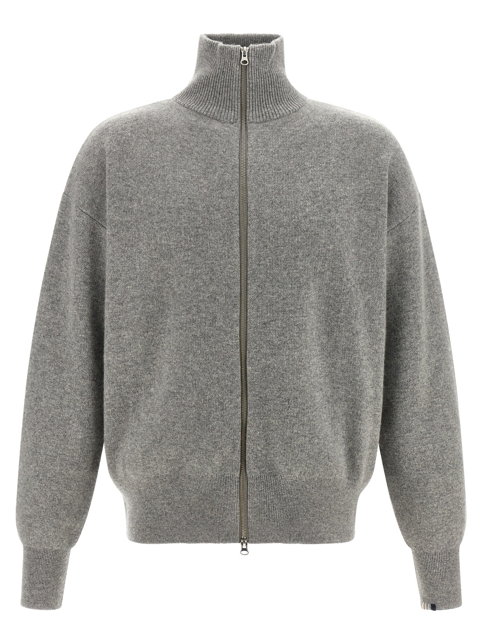 Extreme Cashmere Grauer Kaschmir-Strickjacke