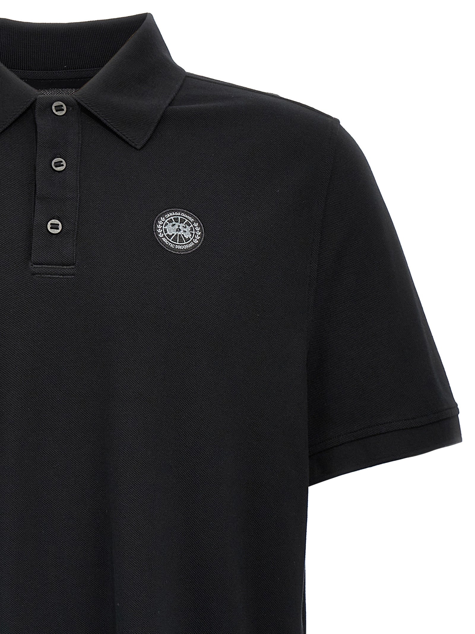 Canada Goose Schwarzes Baumwoll-Poloshirt