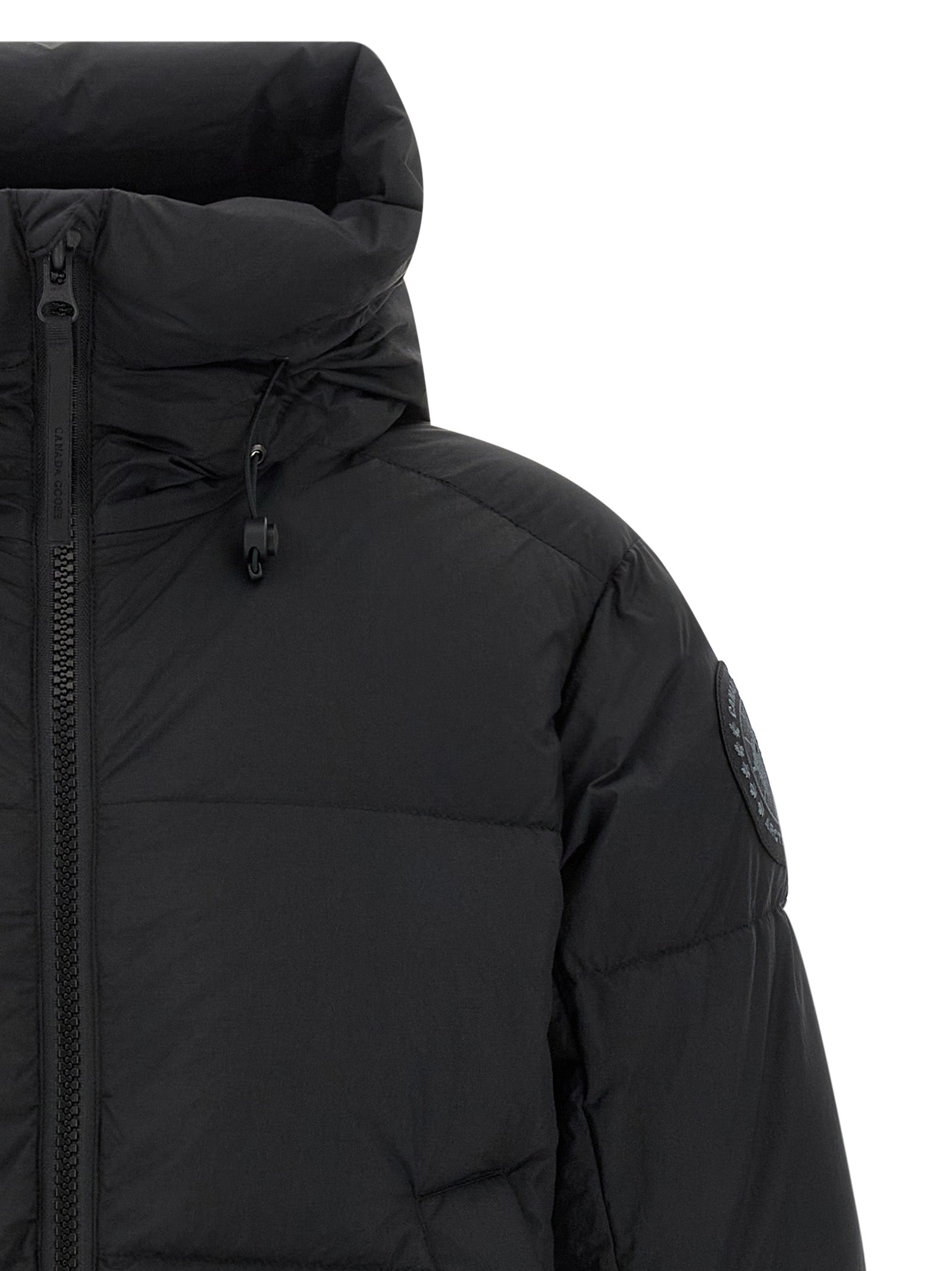 Canada Goose Schwarze Polyamid-Jacke in voller Länge